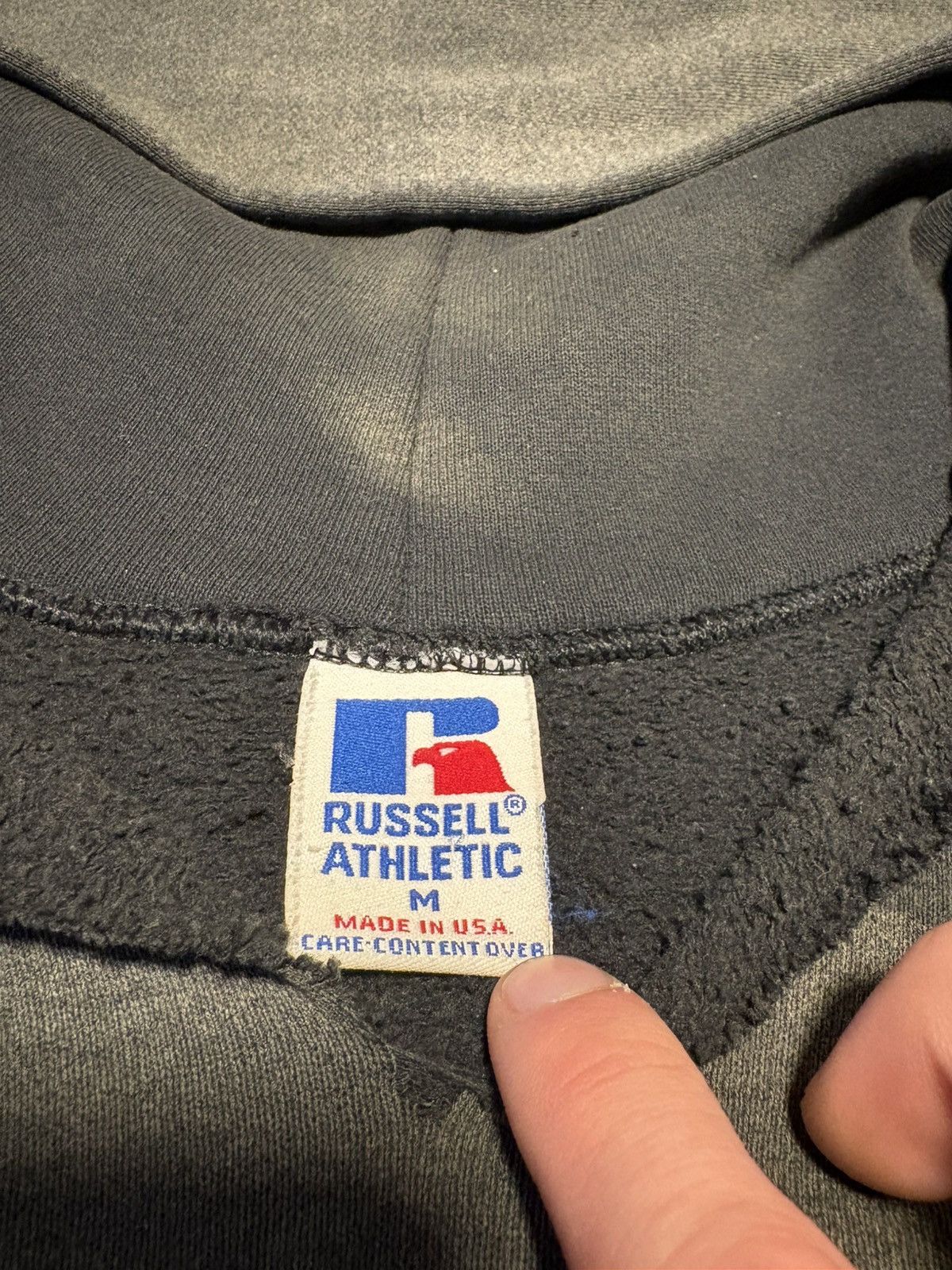 Vintage 90s Sunfaded Aphex Twin Russle Hoodie Size US M / EU 48-50 / 2 - 3 Thumbnail