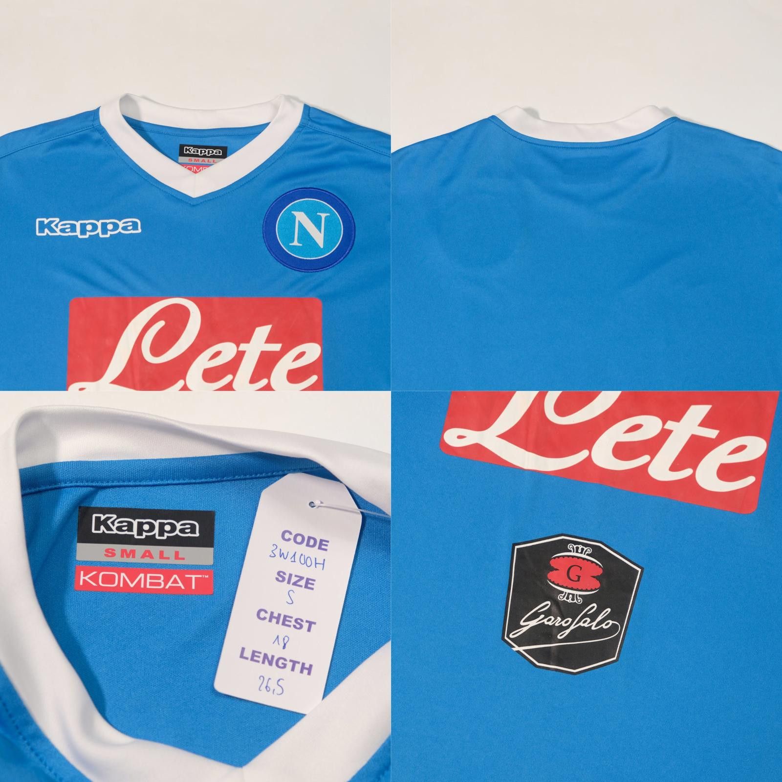 Kappa 2015/16 Napoli Home Basic Shirt (S) Size US S / EU 44-46 / 1 - 4 Thumbnail