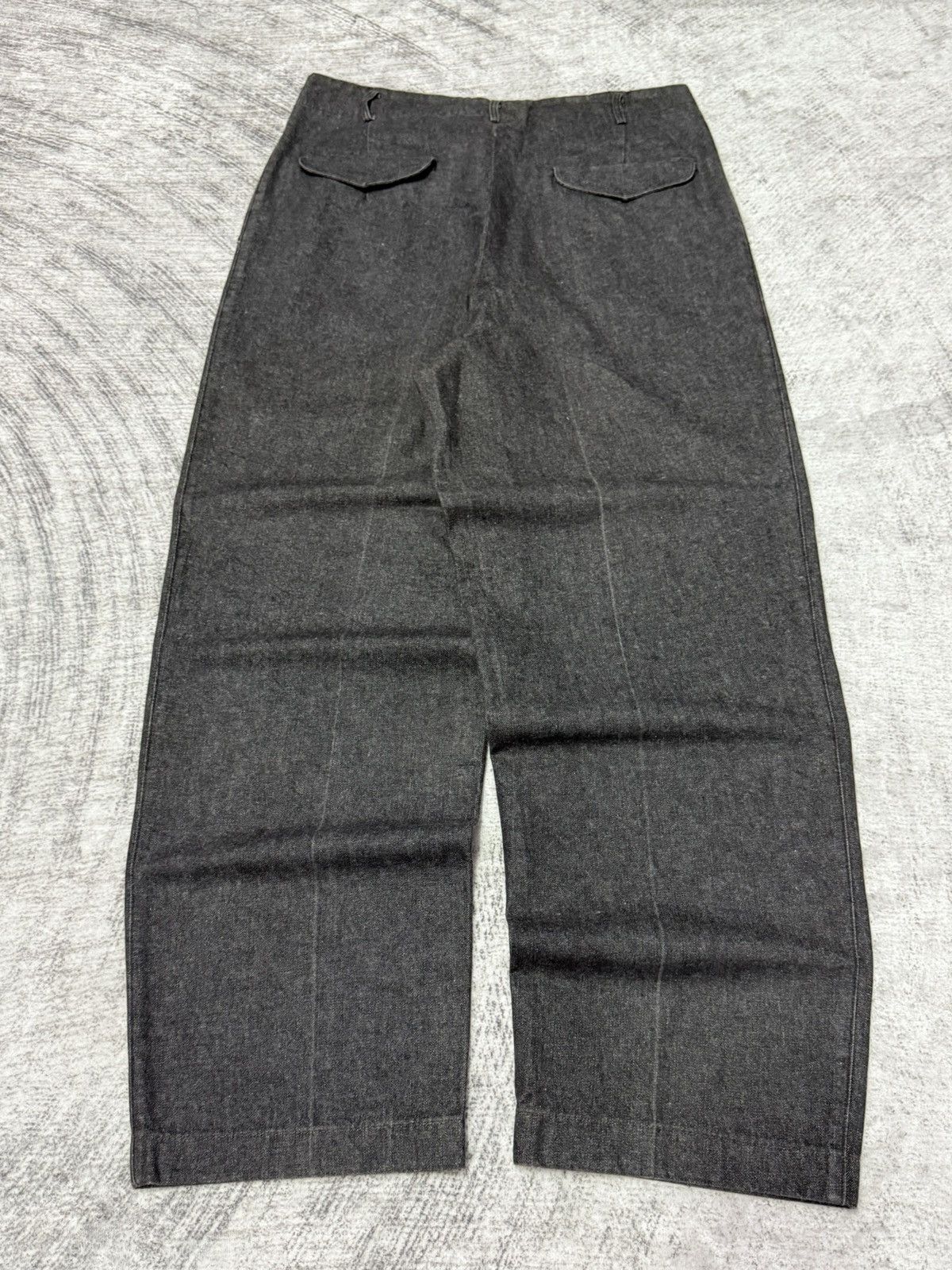 Creighton × Japanese Brand × Vintage 50s 60s Creighton Selvedge Pleated High Waist Baggy Jeans Size US 31 - 2 Thumbnail