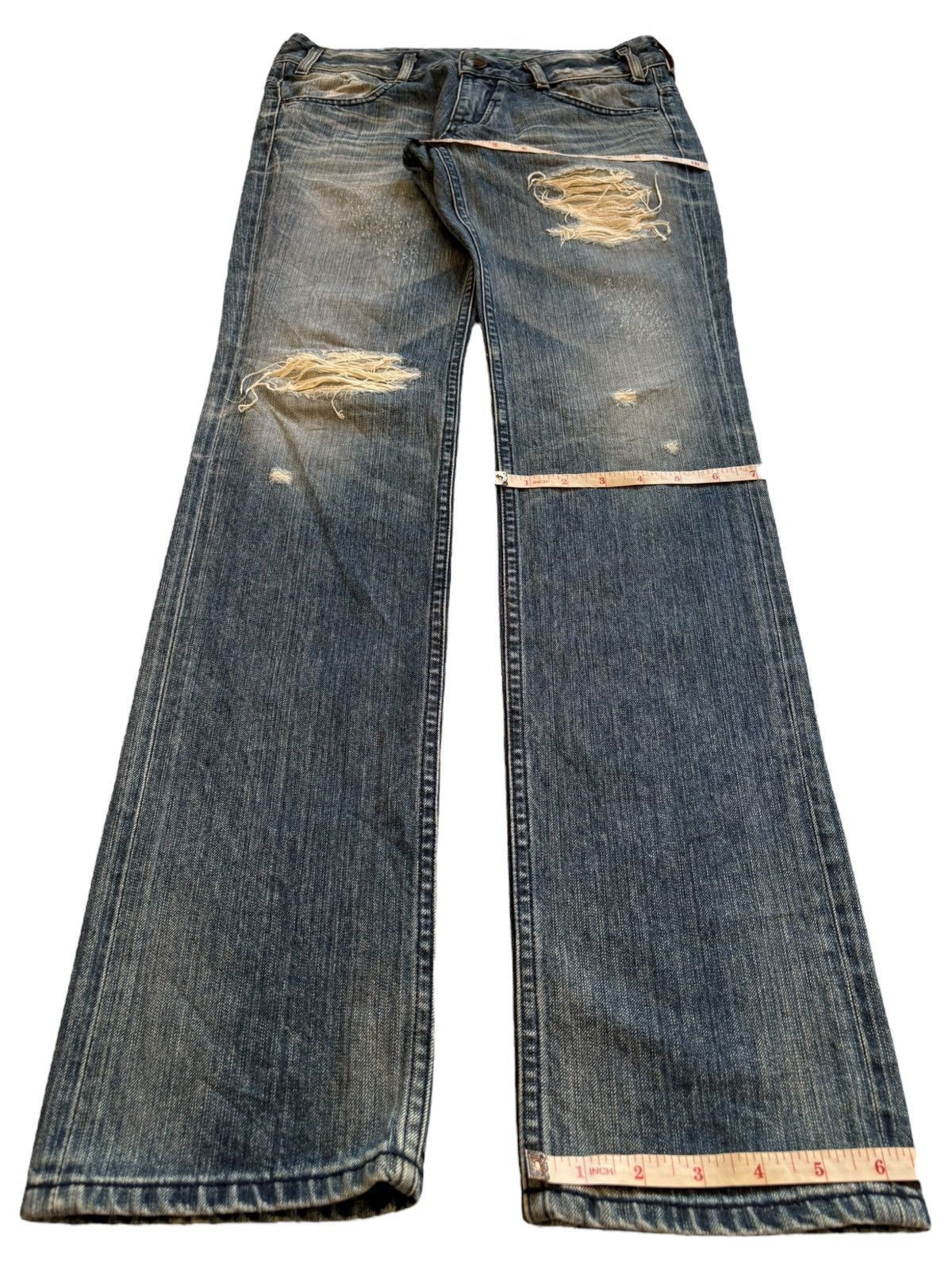 Japanese Brand Vintage Japanese Brand Patches Distressed Ripped Jeans Size 30" / US 8 / IT 44 - 14 Thumbnail