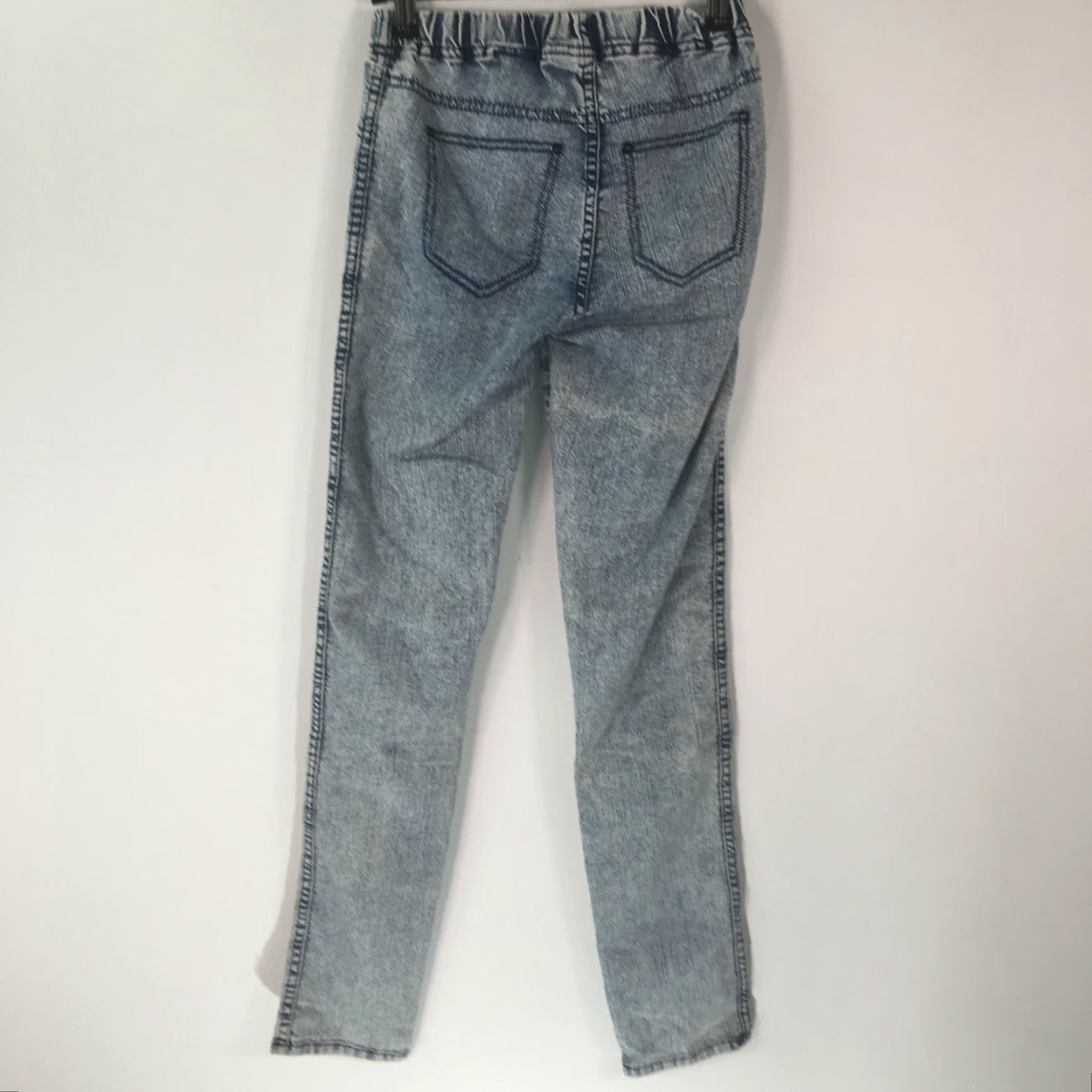 Denime Divided Womens Jeans Skinny Blue Denim Size 4 Elastic Waist Regular Rise Low 31 in Inseam 31 in Size 27" / US 4 / IT 40 - 2 Thumbnail