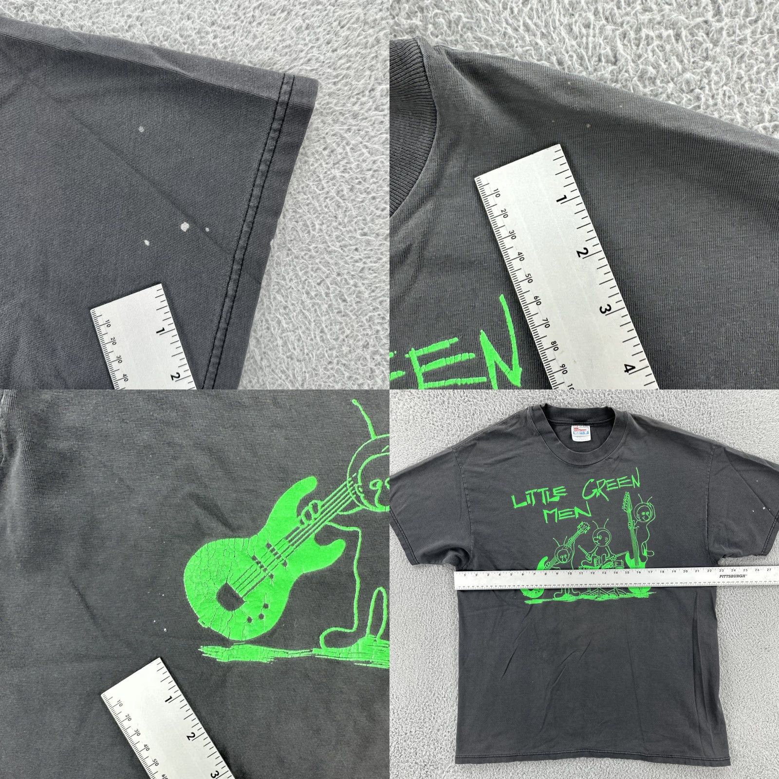 Hanes VINTAGE Hanes Beefy-T T-Shirt Mens XL Black 90s Roswell 2000 Little Green Men Trek USA Music Graphic Print Crew Neck Short Sleeve Size US XL / EU 56 / 4 - 8 Thumbnail