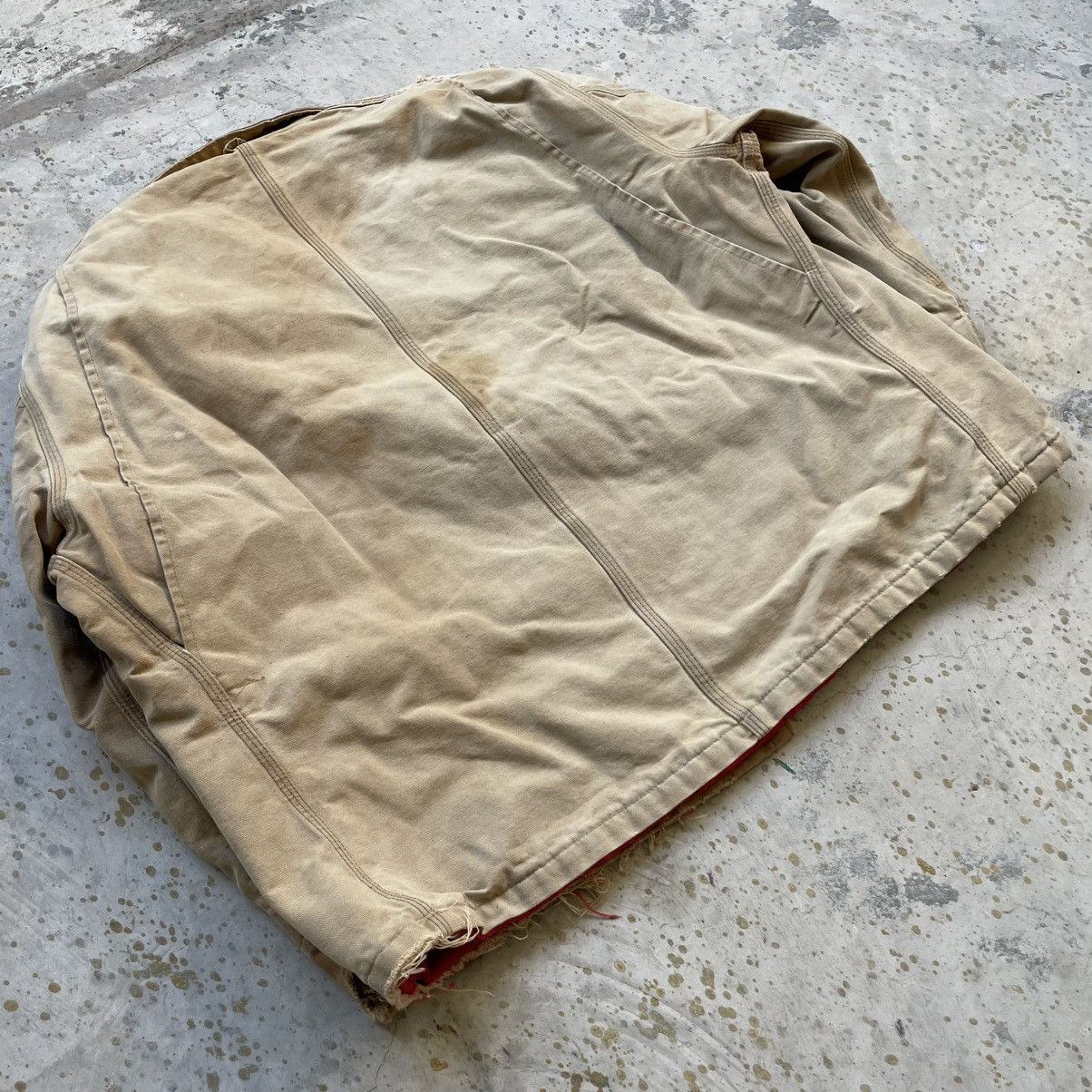 Carhartt × Vintage Vintage brown Carhartt chore jacket w/ red quilted lining Size US XL / EU 56 / 4 - 7 Thumbnail
