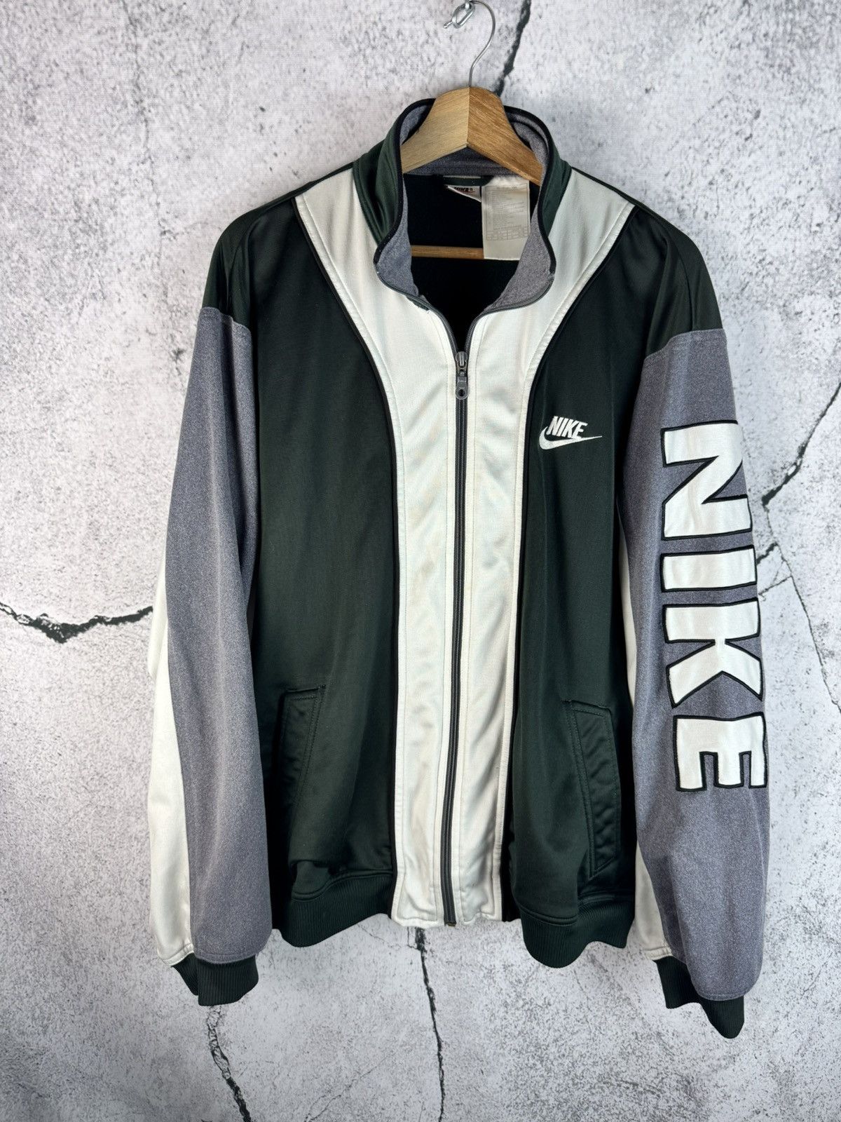 Vintage Nike 90s Track Zip Up Jacket Size L
