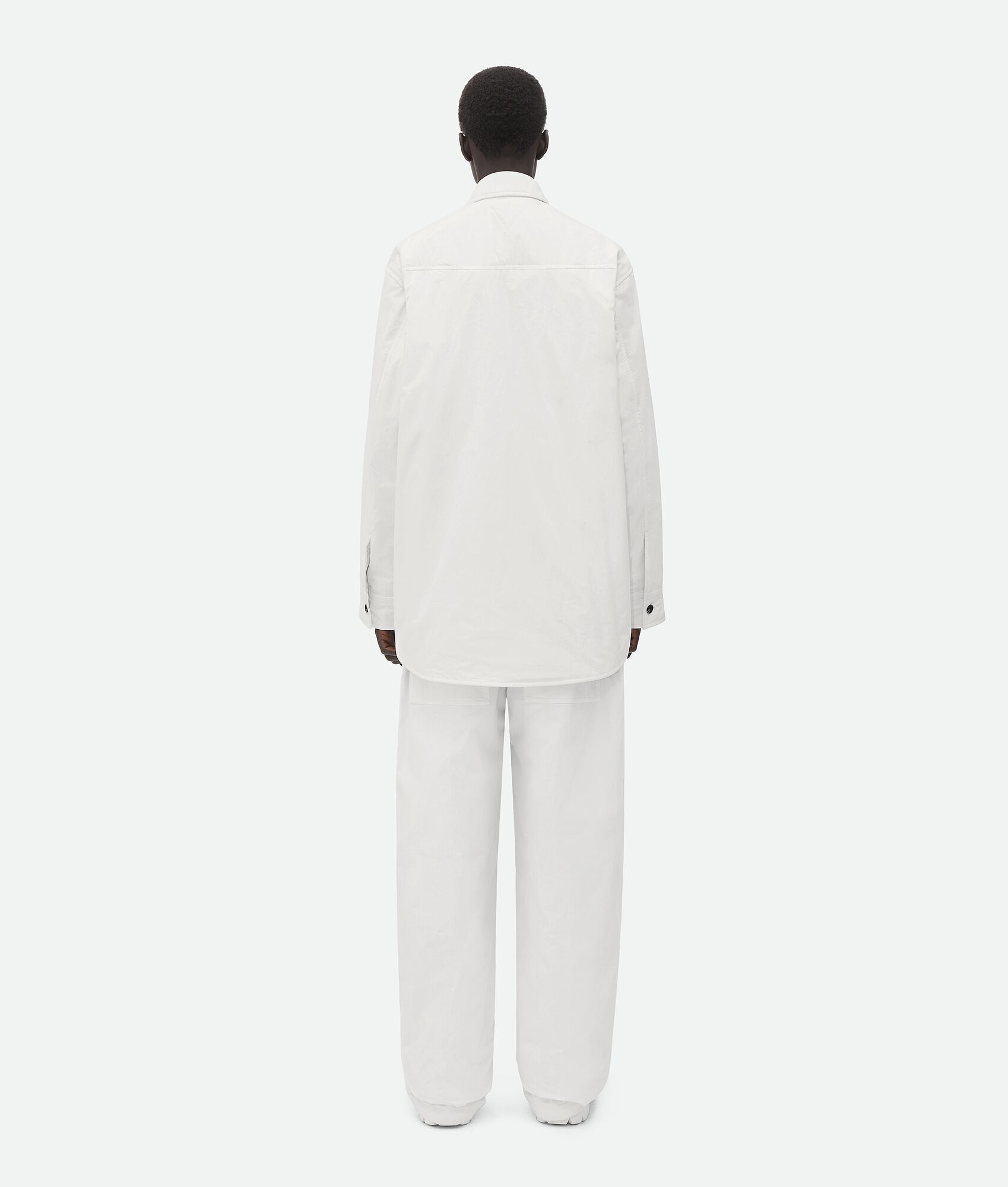 Bottega Veneta o1bcso1str0226 Frosted Poplin Padded Jacket in White Size US L / EU 52-54 / 3 - 3 Thumbnail