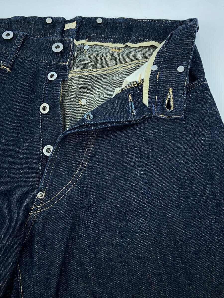 Cotton Denim Trousers C. 1920s Damaged Indigo