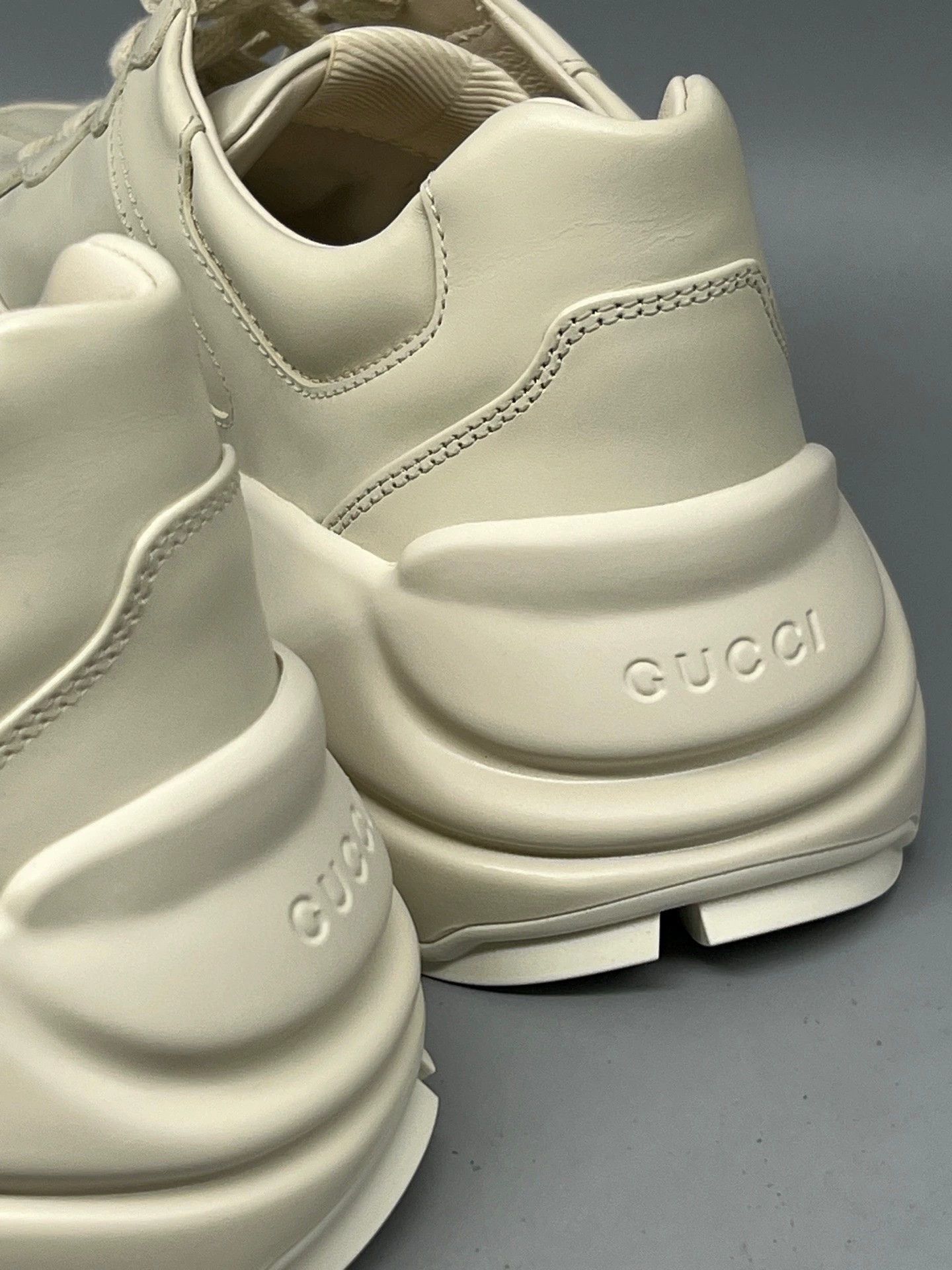Gucci gucci rhyton beige leather dad shoes Size US 7.5 / EU 40-41 - 5 Thumbnail