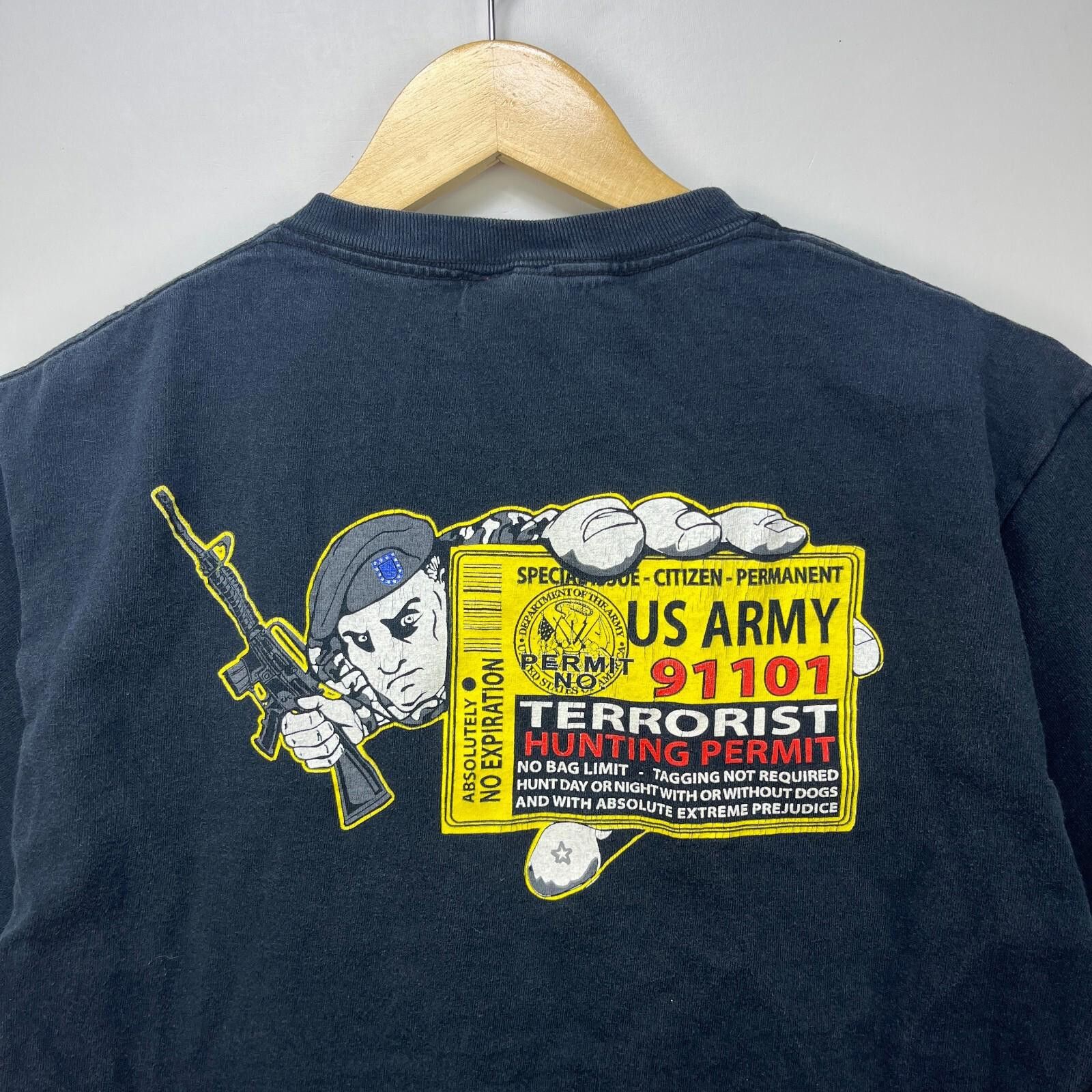 Vintage Vintage American Warrior Terrorist US Army T-Shirt Medium Size US M / EU 48-50 / 2 - 4 Thumbnail