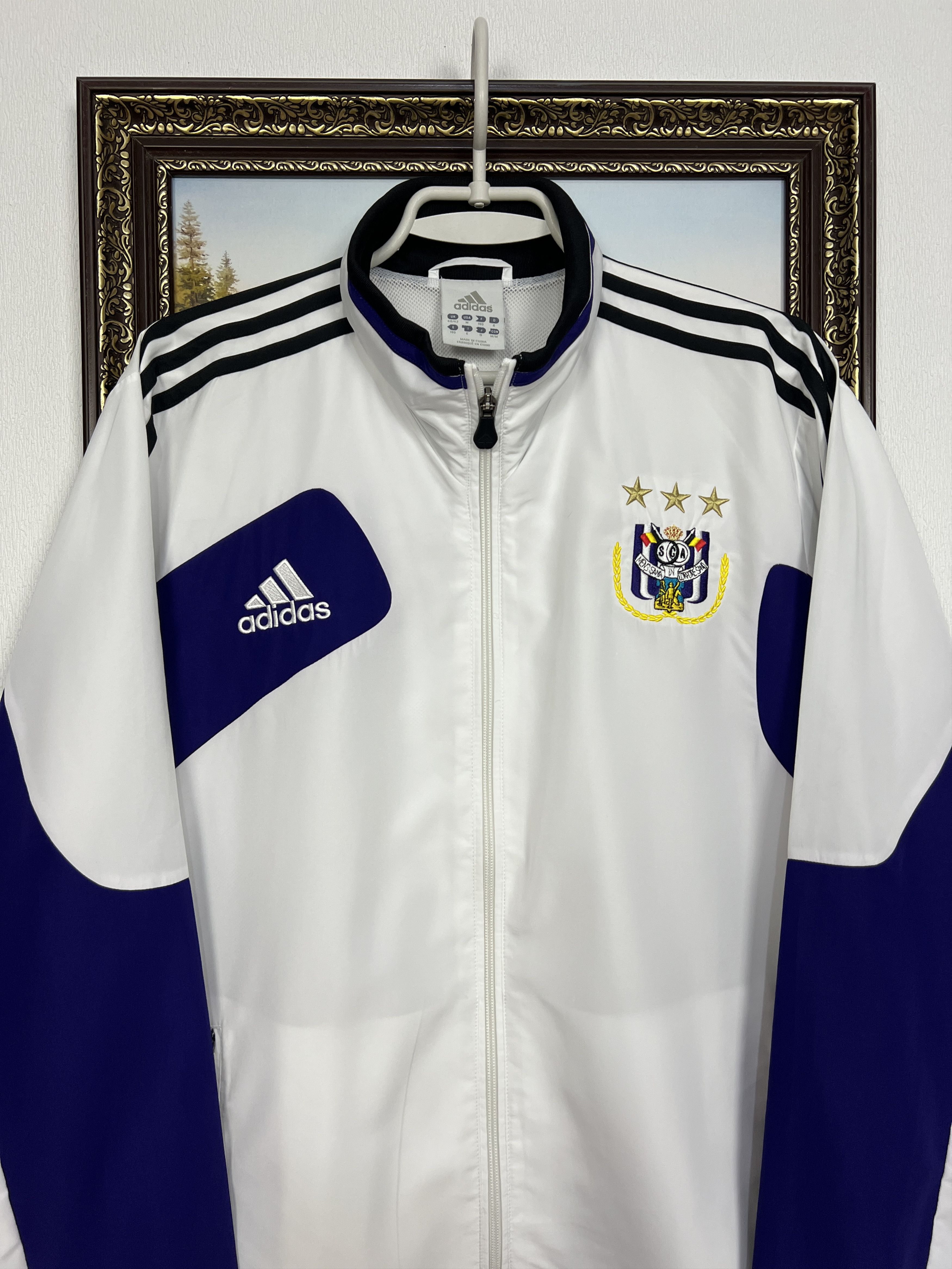 Adidas Vintage Anderlecht Football Jacket Soccer Track Top Zip Rare Size US M / EU 48-50 / 2 - 2 Thumbnail