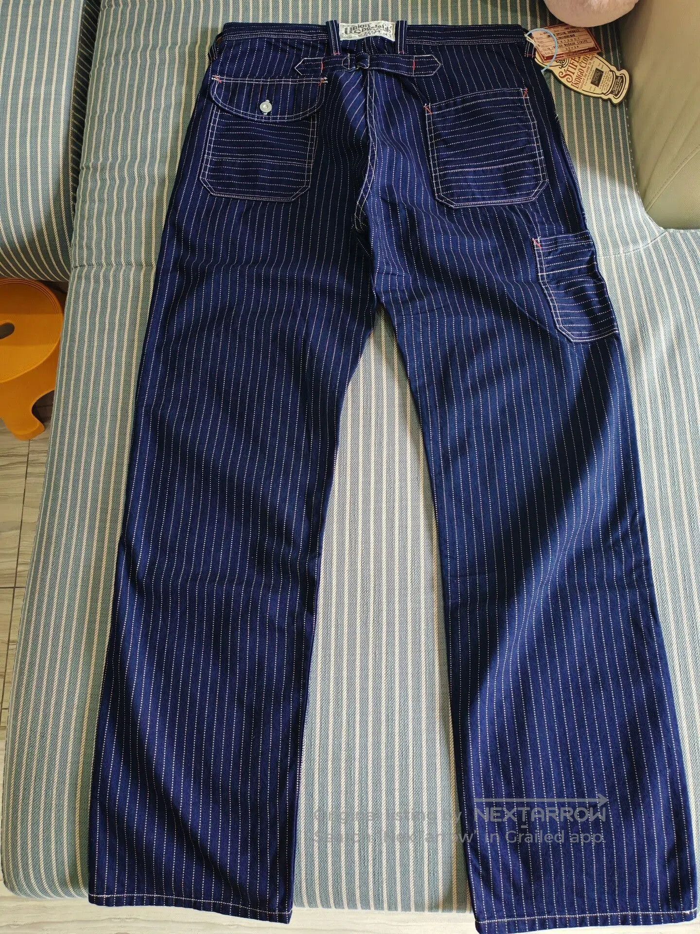 Freewheelers Freewheelers Striped Work Trousers Size 32. Size US 32 / EU 48 - 2 Thumbnail