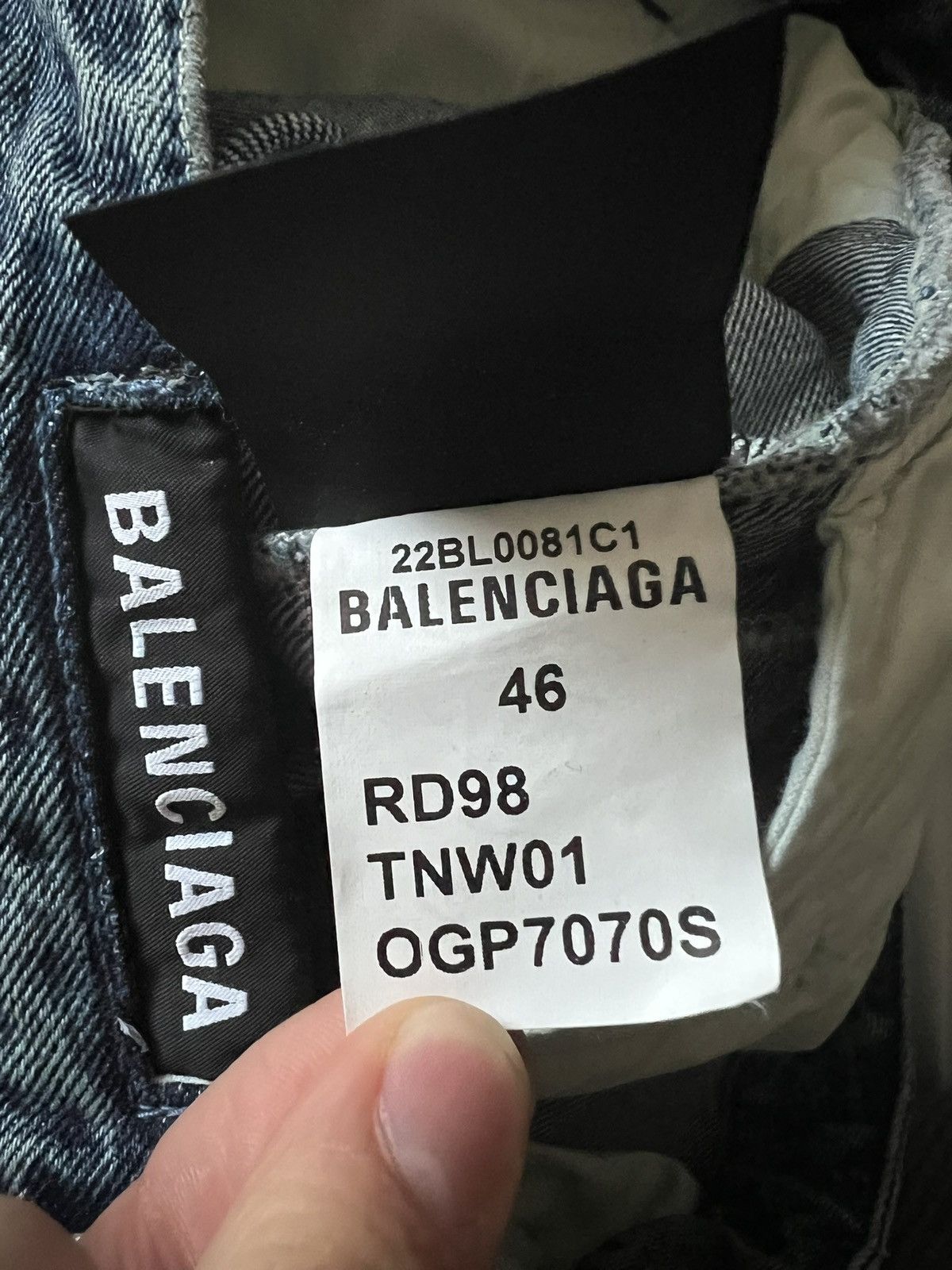 Balenciaga BALENCIAGA AW22 1OF1 SAMPLE BIKER MOTO DENIM JEANS Size US 30 / EU 46 - 13 Thumbnail
