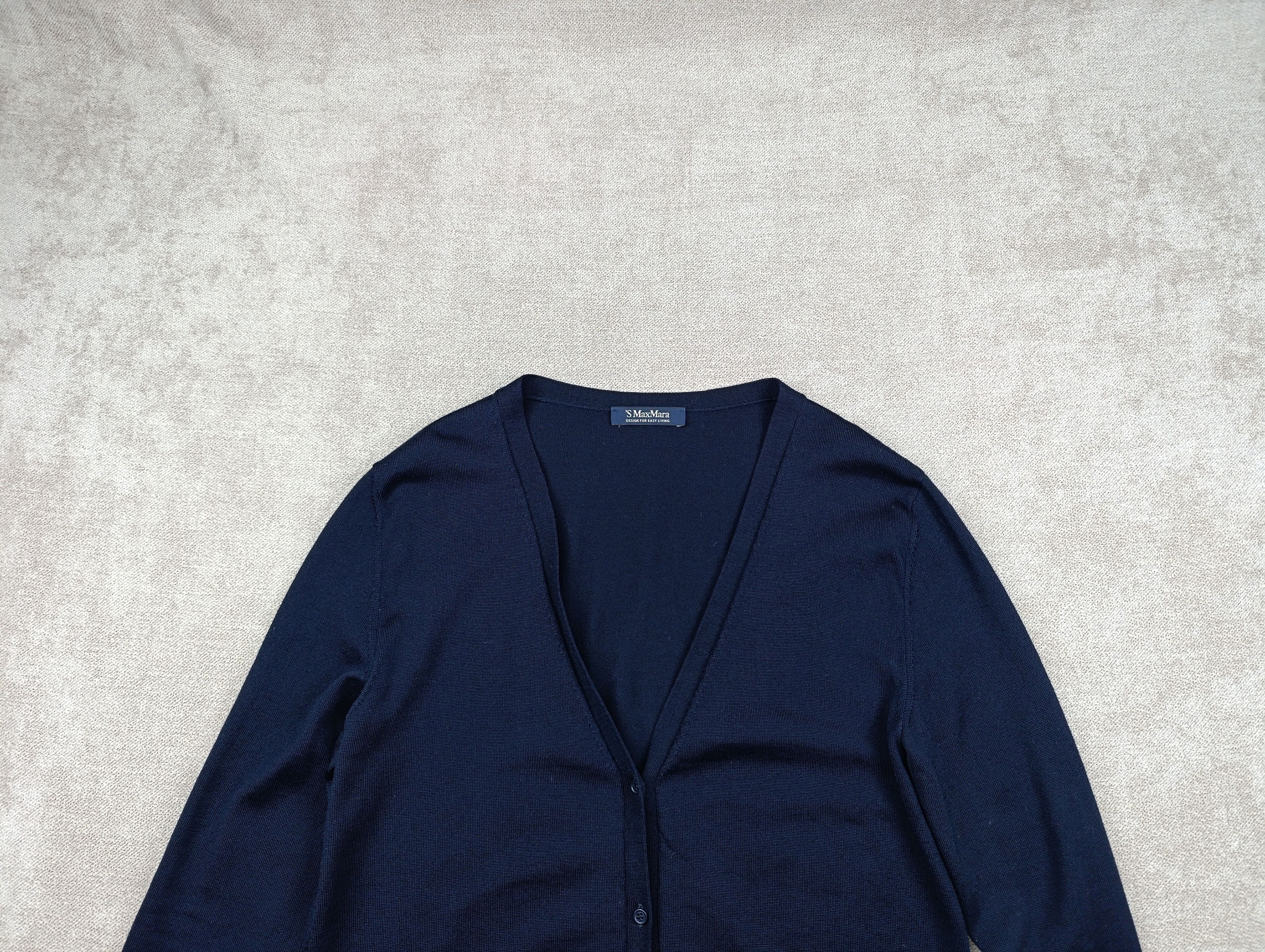 Max Mara S'max Mara Womens Pure New Wool Cardigan Size L Size L / US 10 / IT 46 - 3 Thumbnail
