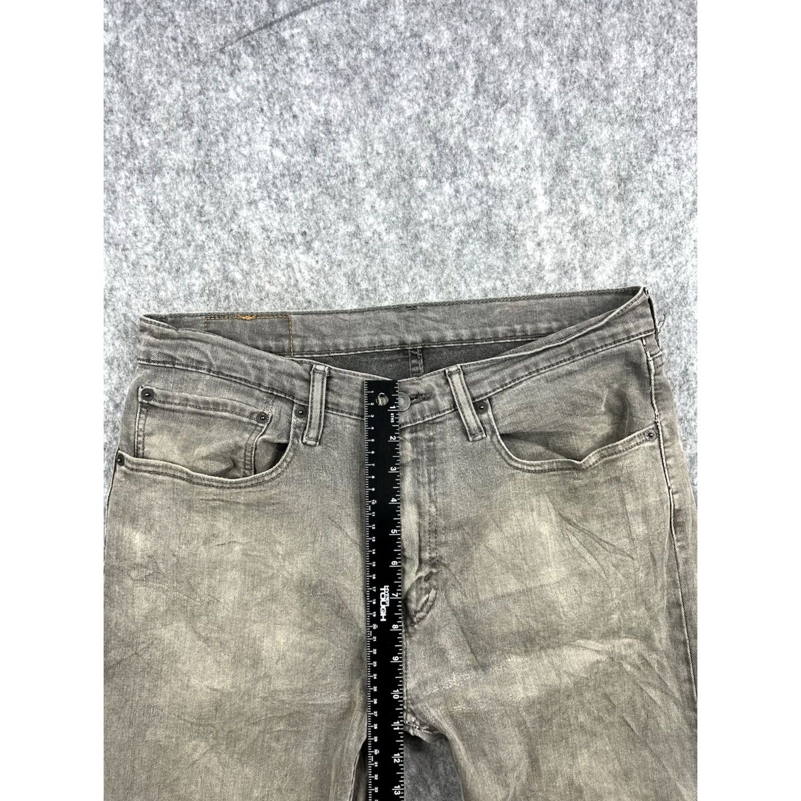 Vintage VINTAGE LEVIS 512 Jeans Slim Tapered 34x34 Distressed Gray Denim 90s Mens Jeans Size US 34 / EU 50 - 4 Thumbnail