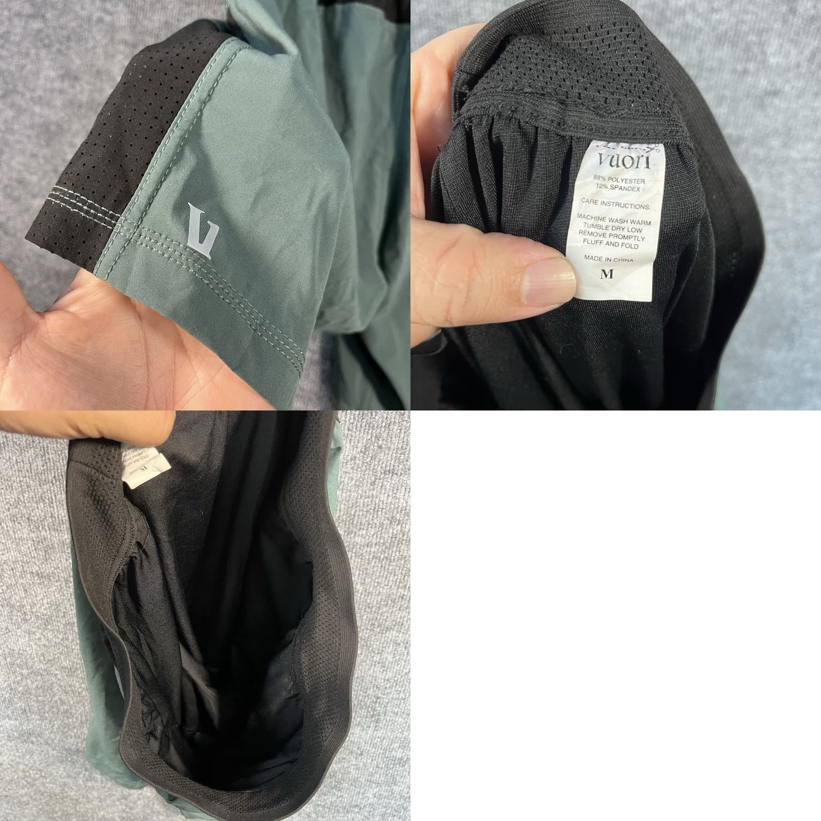Vuori Vuori Men’s Lined 8” Shorts Training Gym Activewear M Teal Black Multicolor Athletic Mens Size US 31 - 8 Thumbnail