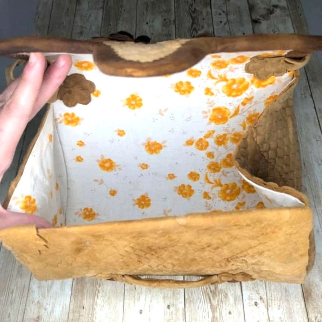 Other Amadou Mushroom Leather Bag Floral Folk Art Eco Vegan Size ONE SIZE - 2 Thumbnail