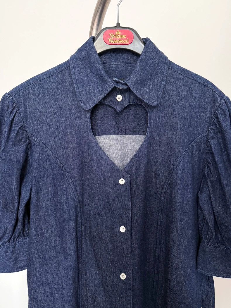 Vivienne Westwood Vivienne Westwood Love hollow collar short sleeve shirt bu Size M / US 6-8 / IT 42-44 - 5 Thumbnail