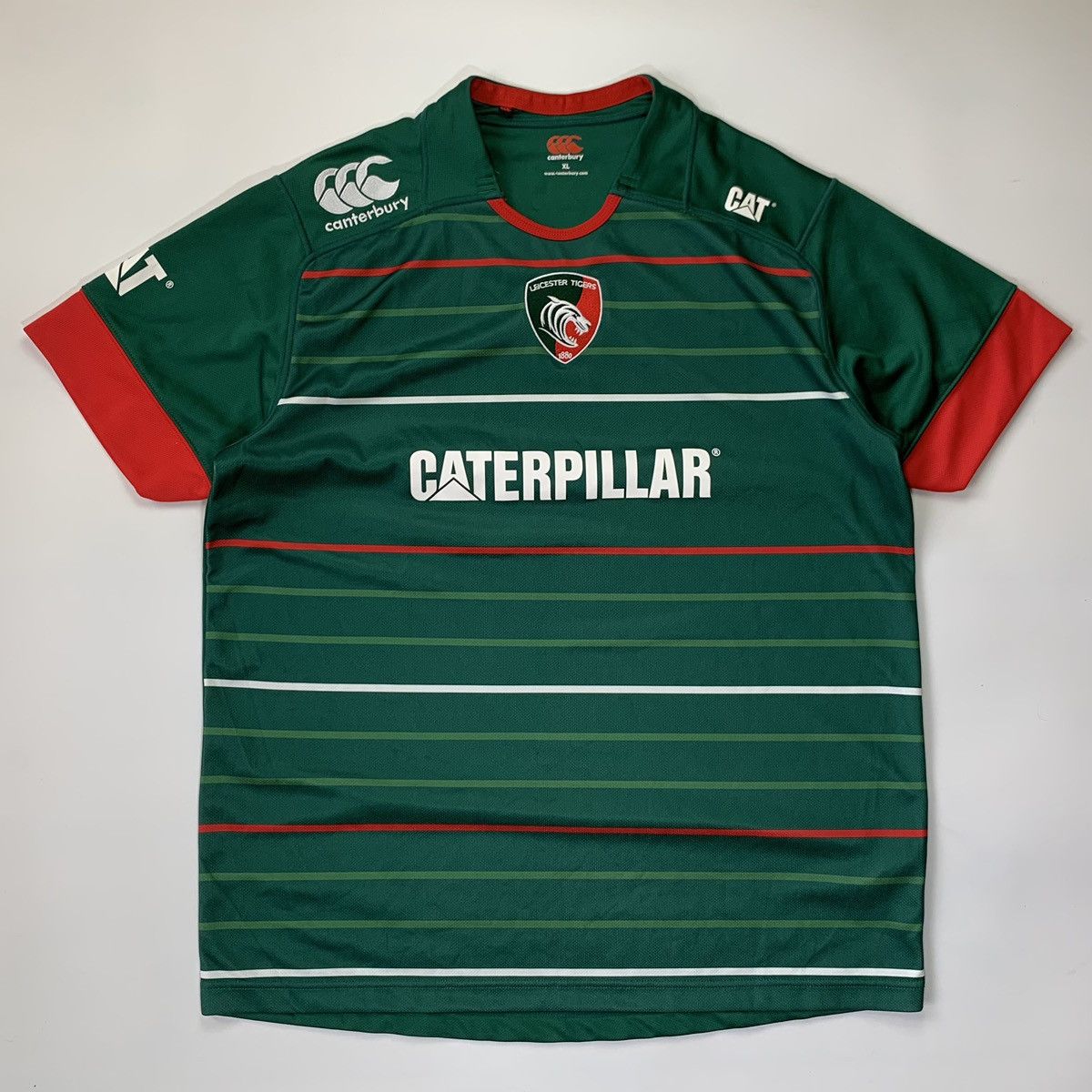 Canterbury of New Zealand Men’s Canterbury Leicester Tigers Jersey Rugby Shirt Size US XL / EU 56 / 4 - 1 Thumbnail