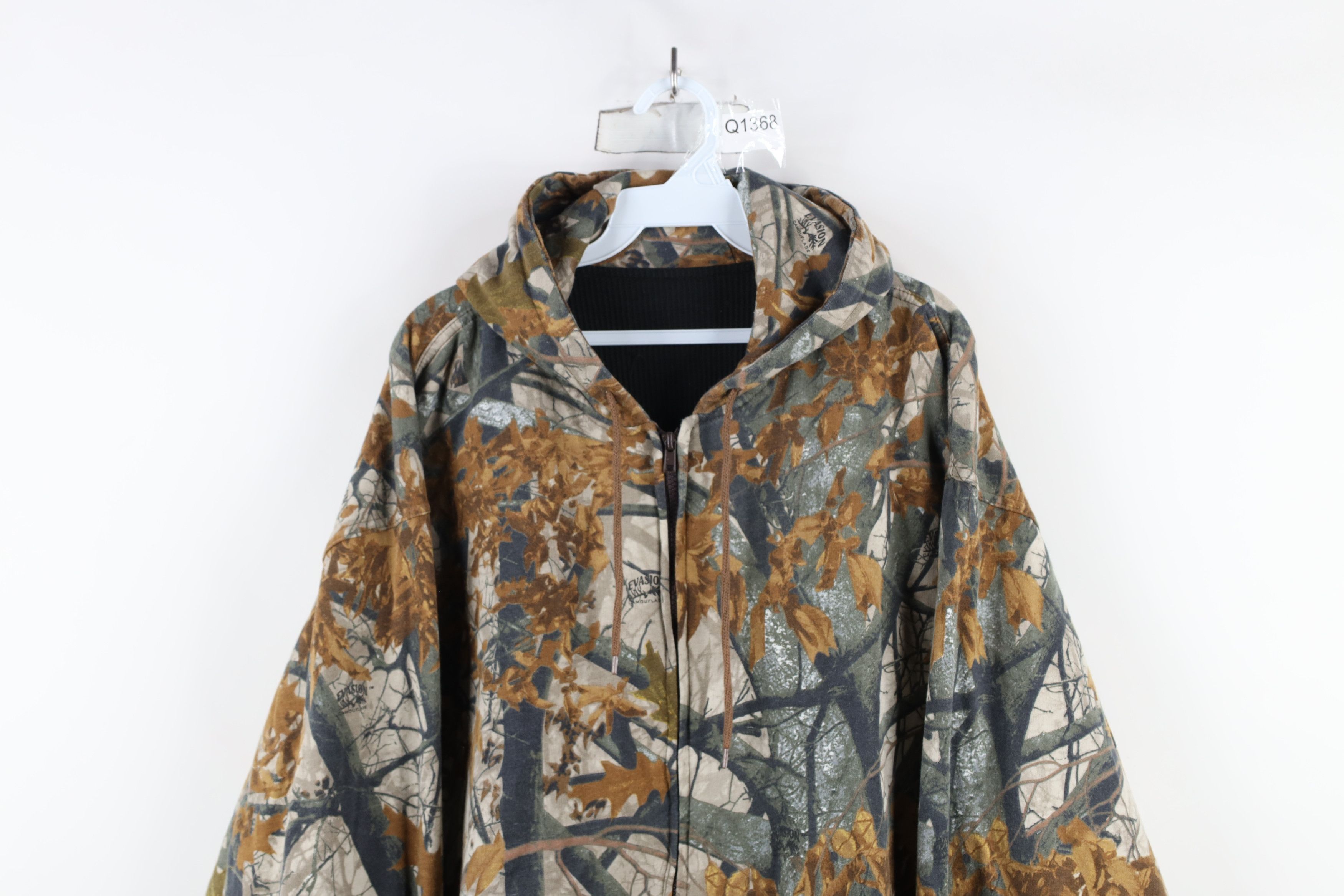 Vintage Vintage Streetwear Thermal Lined Camouflage Full Zip Hoodie Size US XXL / EU 58 / 5 - 2 Thumbnail