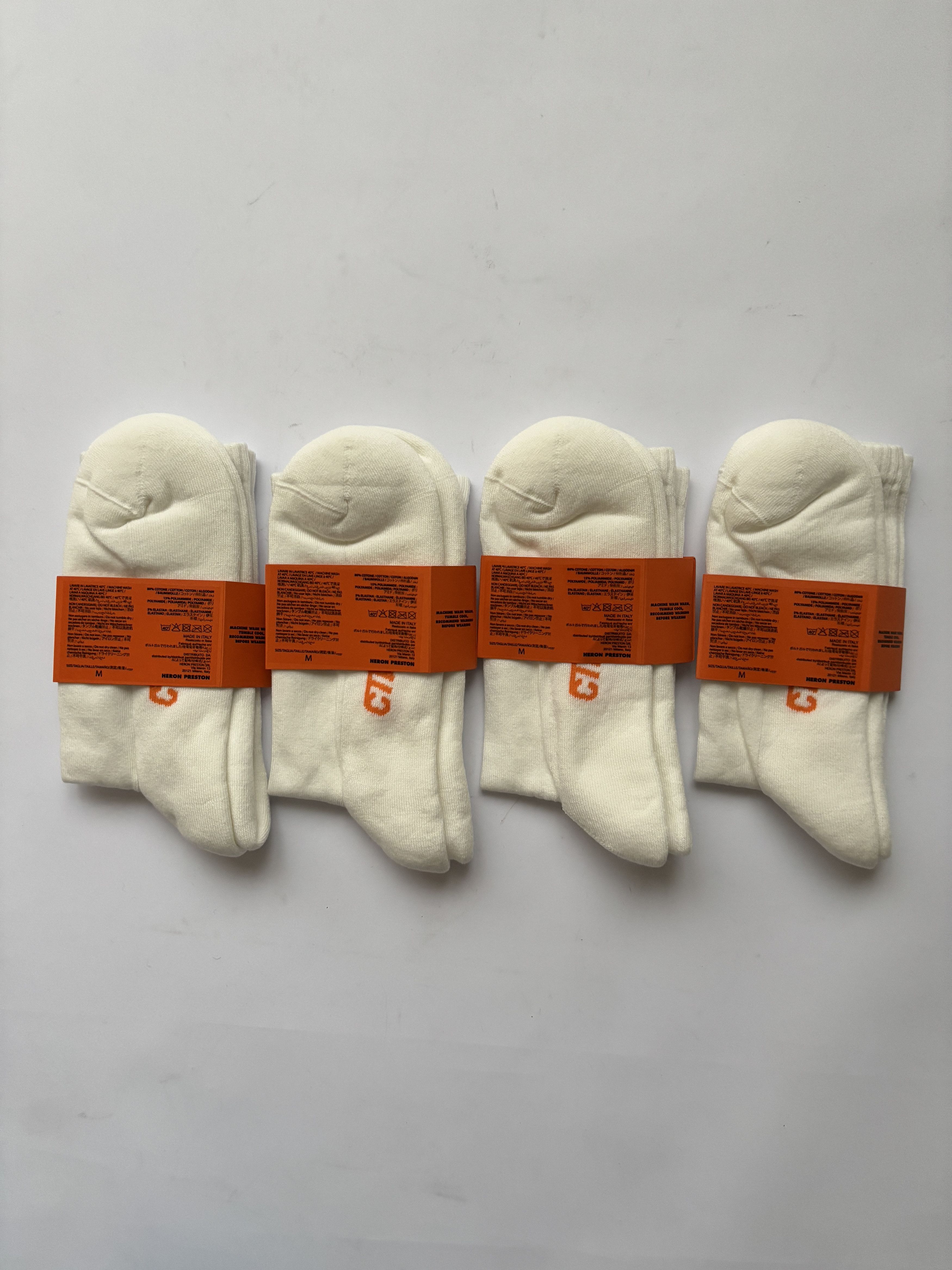 Heron Preston ⚡️QUICK SALE⚡️Bundle Pack 4 Heron Preston White CTNMB Socks Size ONE SIZE - 3 Thumbnail