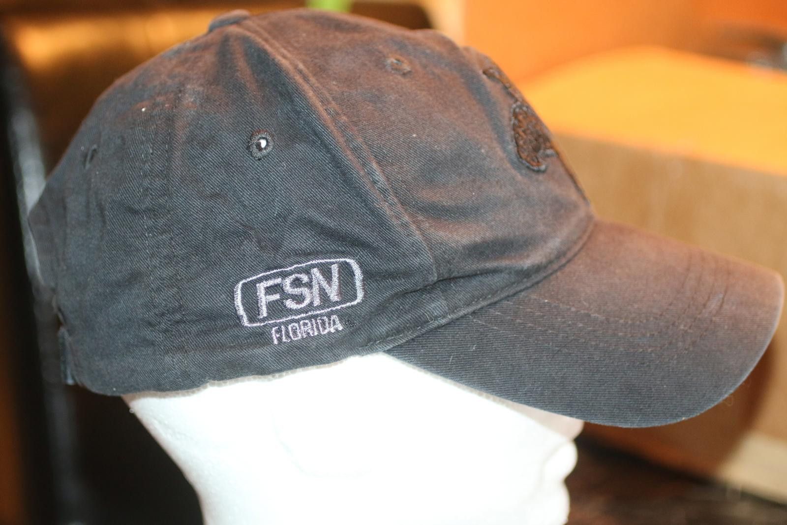 NHL FSN Florida Black Gothic Cross Dad Adjustable Baseball Cap Size ONE SIZE - 4 Thumbnail