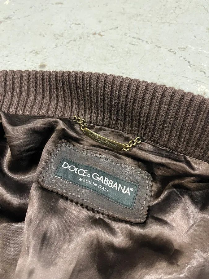 Dolce & Gabbana 2000s Dolce & Gabbana Scars Brown Leather Jacket Size US M / EU 48-50 / 2 - 8 Thumbnail