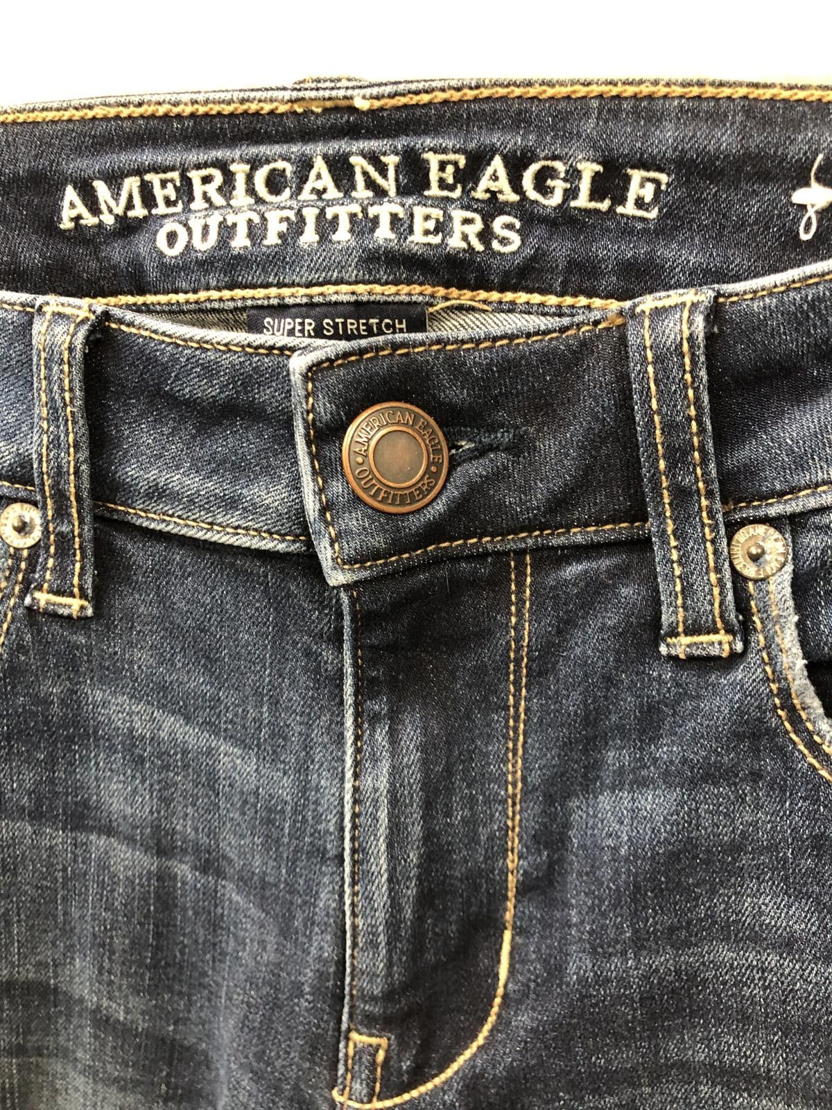 Designer American Eagle Super Stretch Slim Fit Jeans Size 26" / US 2 / IT 38 - 2 Thumbnail