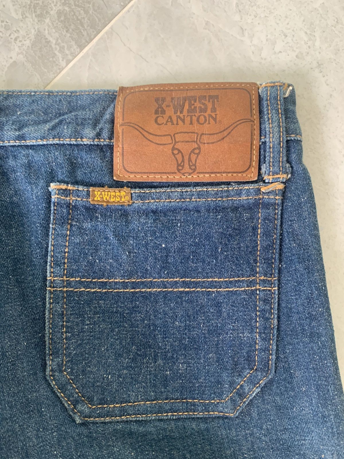 Japanese Brand × Sugar Cane × Vintage Vintage 70s Canton X West Flared denim Size US 34 / EU 50 - 12 Thumbnail
