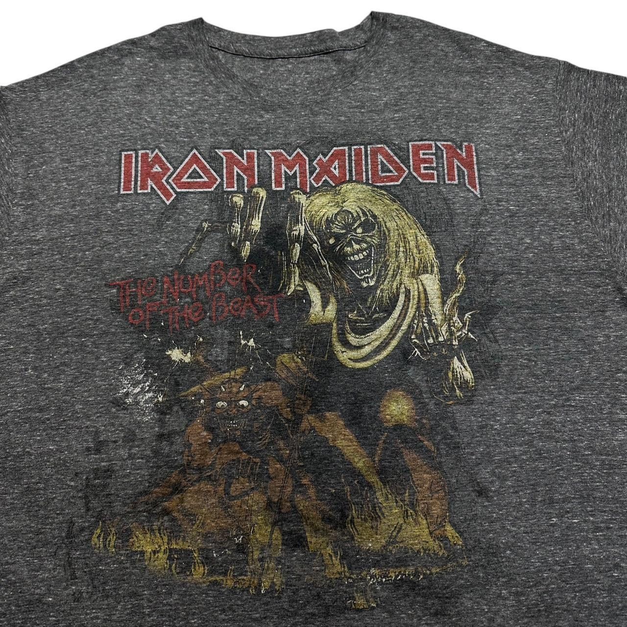 Band Tees × Hanes × Iron Maiden Vintage Iron Maiden Number of the Beast T-Shirt Size US XL / EU 56 / 4 - 3 Thumbnail