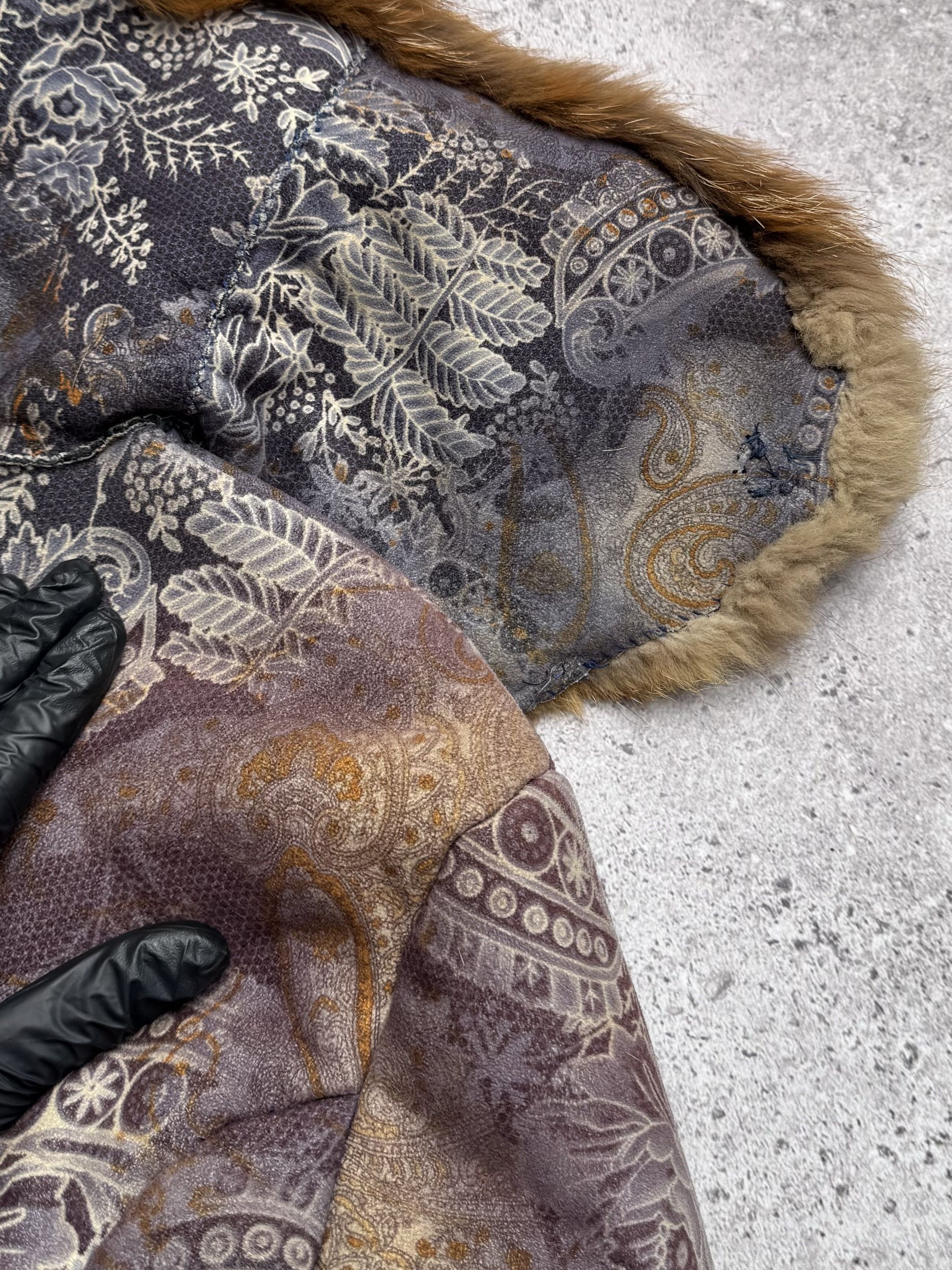 Vintage Vintage Faux Sheepskin Paisley Long Coat Size L / US 10 / IT 46 - 7 Thumbnail
