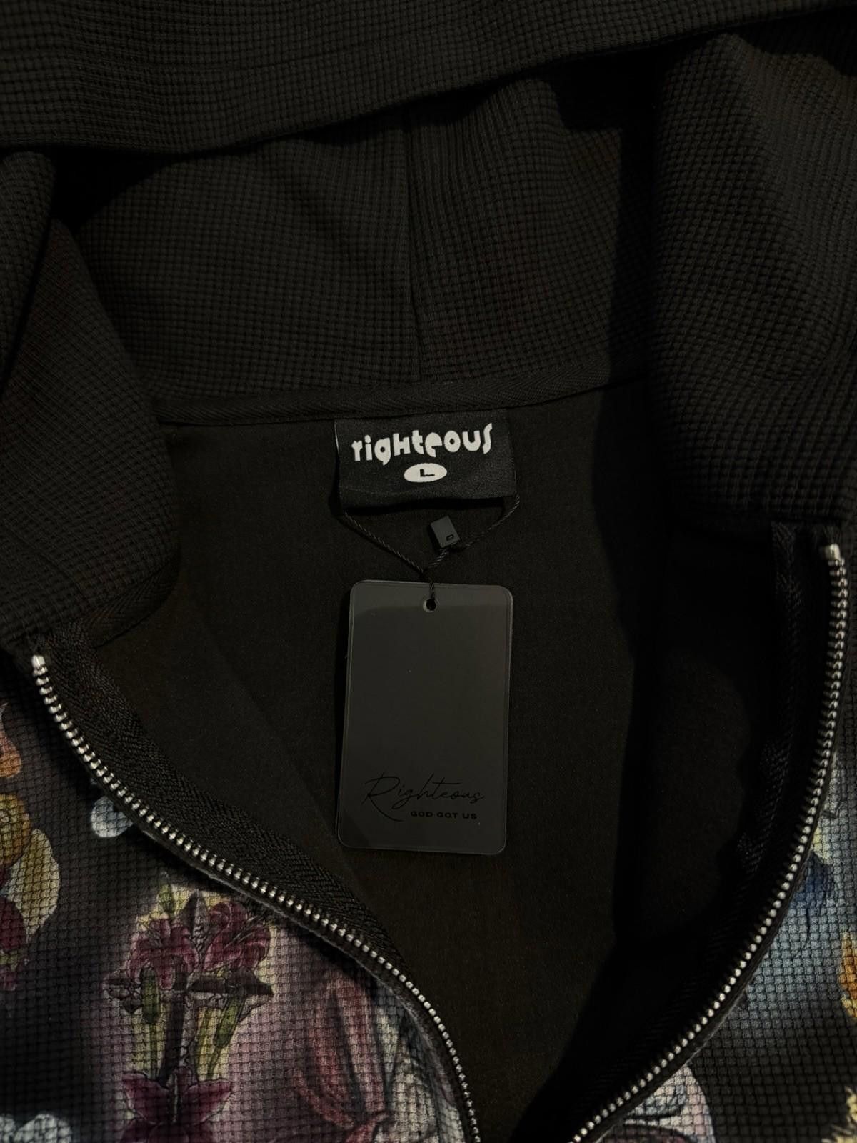 Other Large - We Are Righteous Black Thermal Zip Up Jesus Hoodie Size US L / EU 52-54 / 3 - 9 Thumbnail