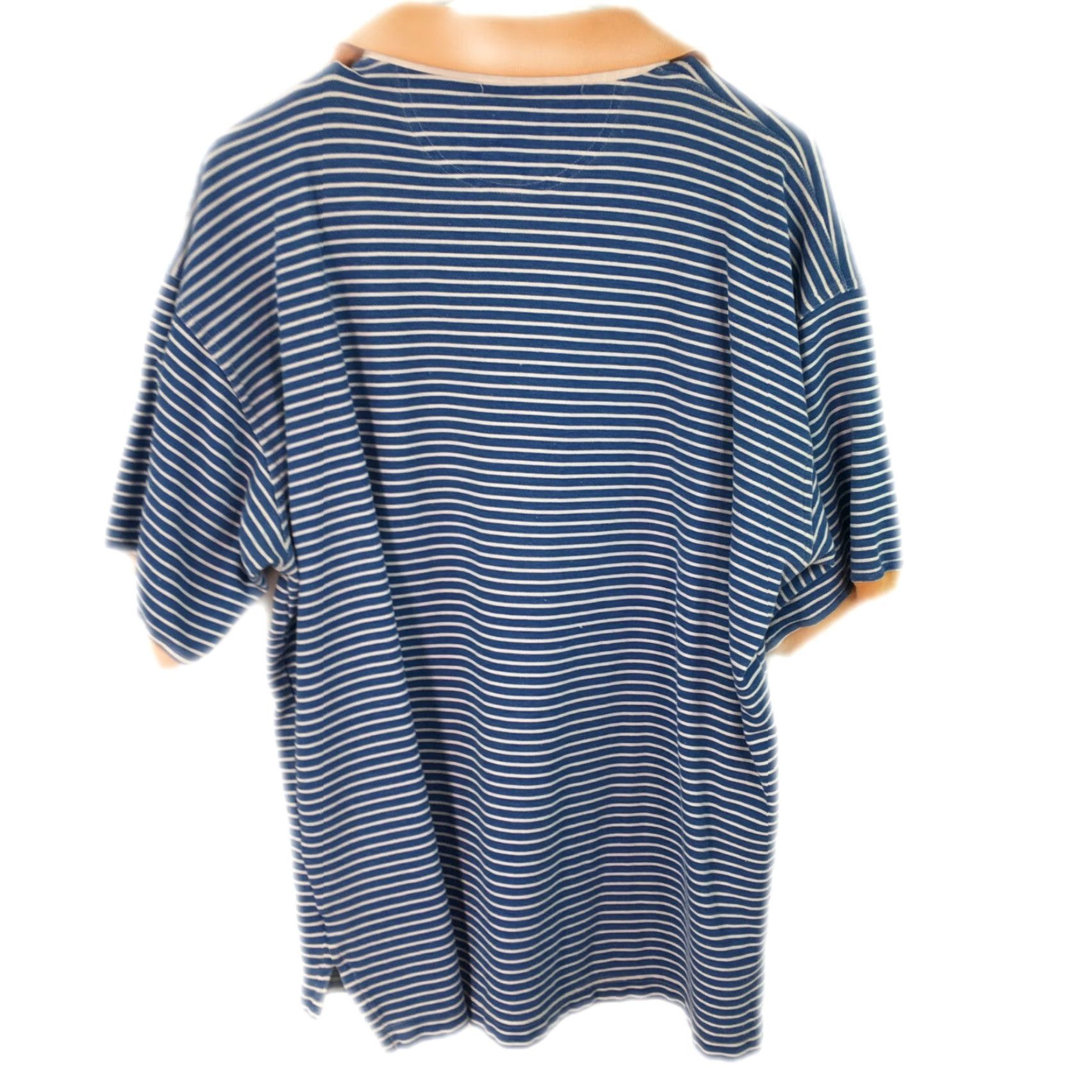 Dockers VINTAGE DOCKERS Polo Shirt Mens Size L Striped Blue Golf Polo T-Shirt 100% Cotton Country USA Made Size US L / EU 52-54 / 3 - 2 Thumbnail