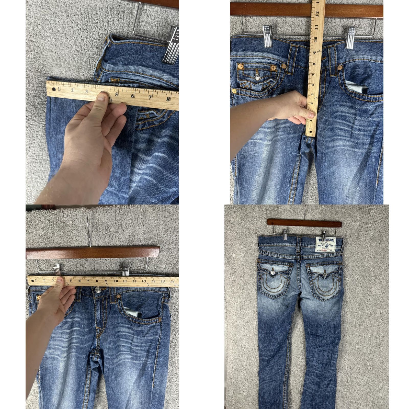 True Religion True Religion Jeans Mens 30 Blue Straight Big T Red Org Flap Pockets Denim Shirt? Size US 30 / EU 46 - 8 Thumbnail