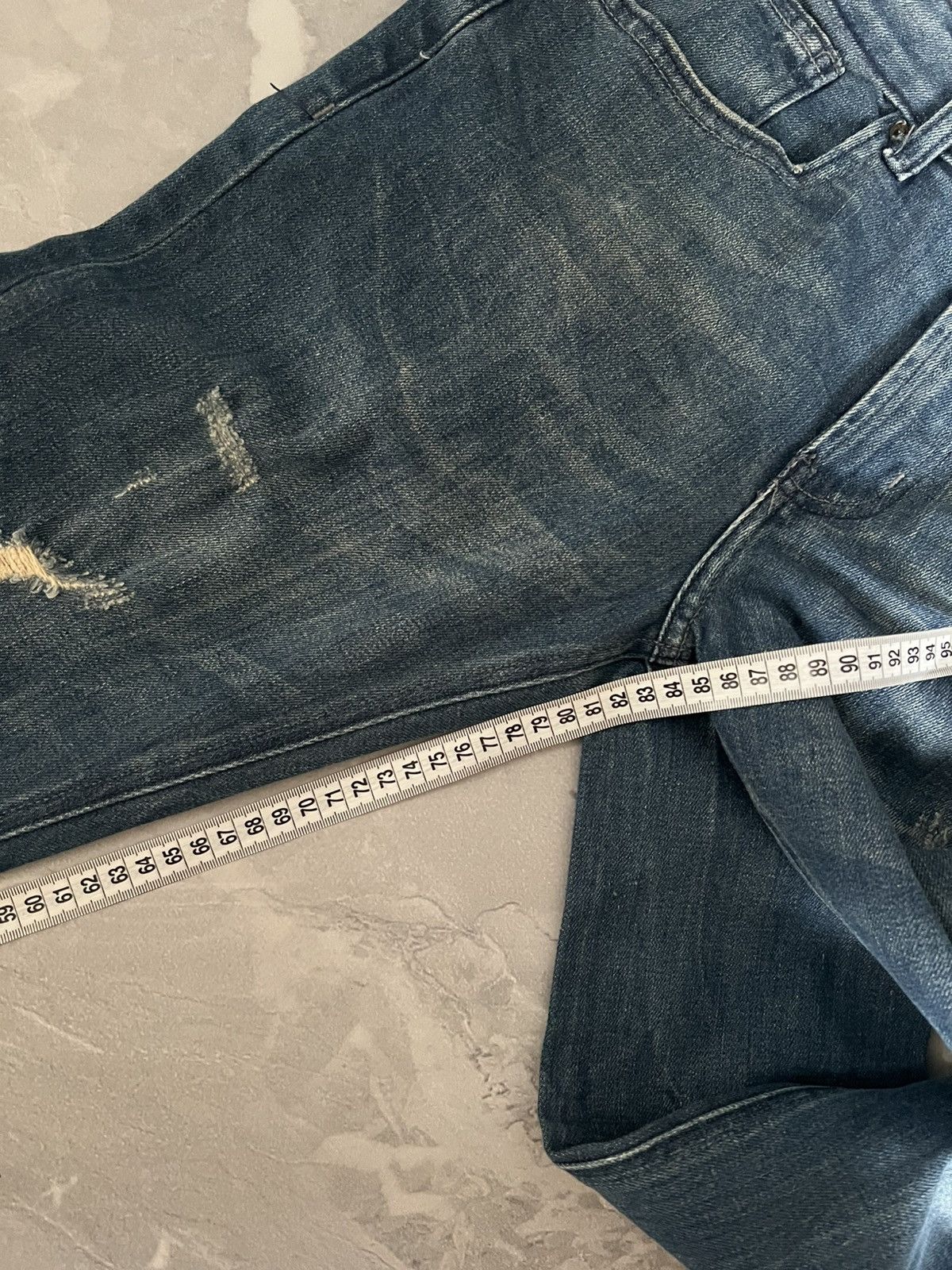 Japanese Brand Rare Y2K Archive Slim Jeans — Minimal Faded Streetwear Japan Size US 30 / EU 46 - 8 Thumbnail