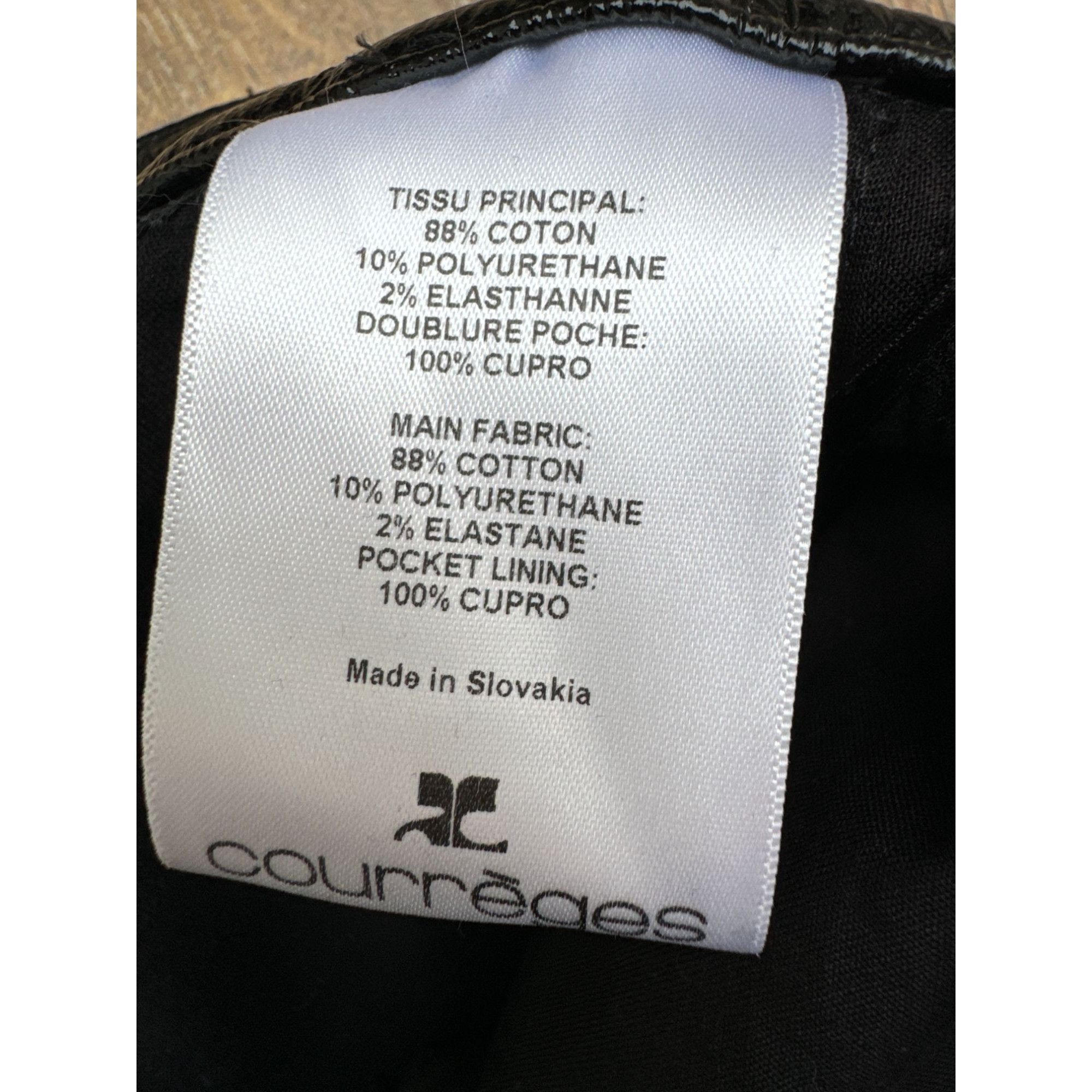 Courreges Black Vinyl Pants Size 25" / US 0 / IT 36 - 7 Thumbnail