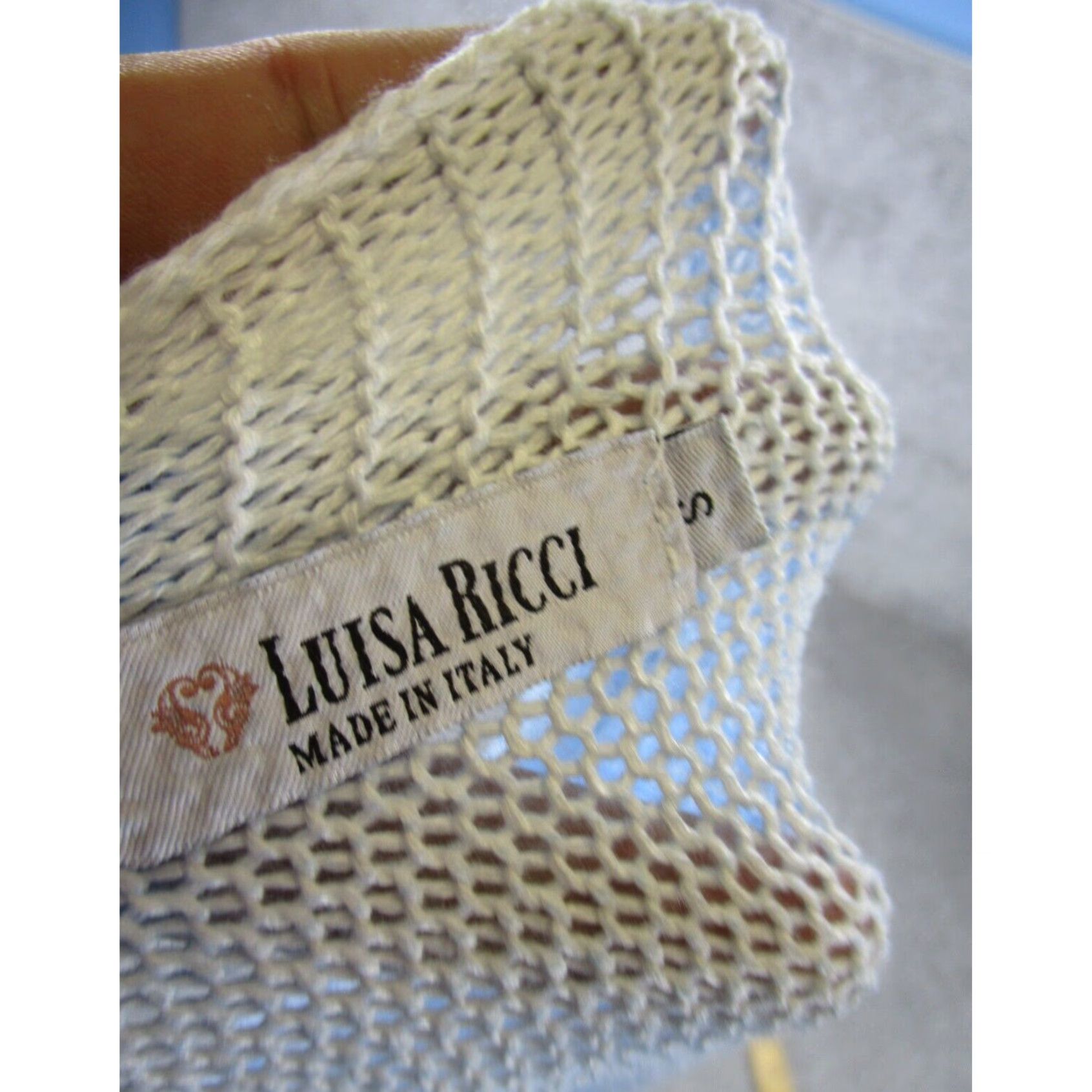 Vintage Luisa Ricci Womens Small Blue Knit Tee Shirt Size S / US 4 / IT 40 - 6 Thumbnail