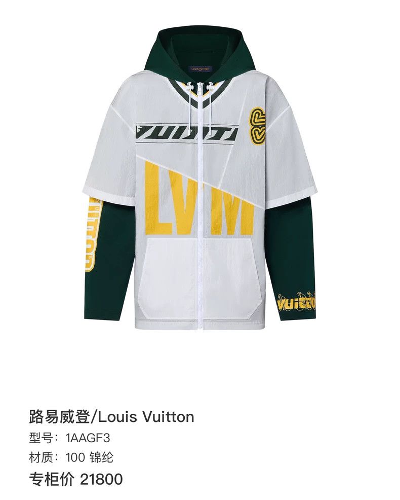 Louis Vuitton Louis Vuitton White Patchwork Alphabet Print Zip Hooded Bas Size US M / EU 48-50 / 2 - 6 Thumbnail