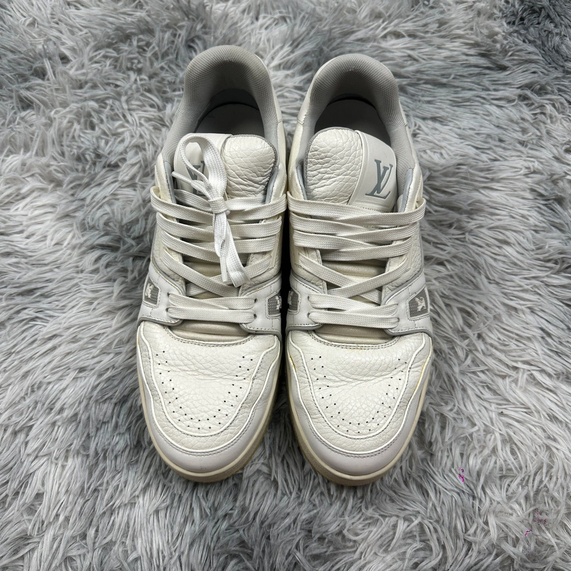 Louis Vuitton lv trainer white cement sneakers size 6 Size US 7 / EU 40 - 2 Thumbnail