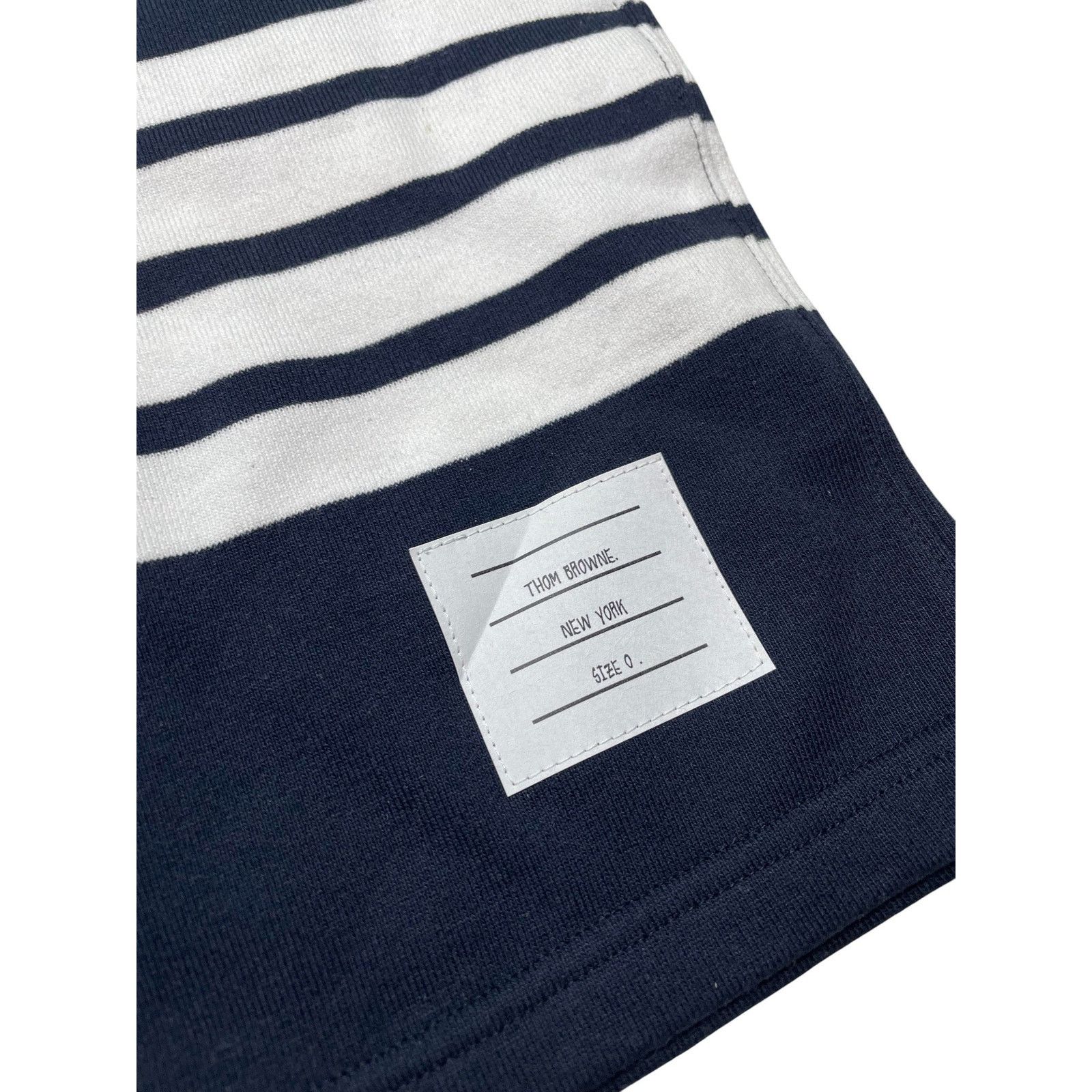 Thom Browne Thom Browne Navy & White Stripe Sweat Shorts Size US 28 / EU 44 - 1 Thumbnail