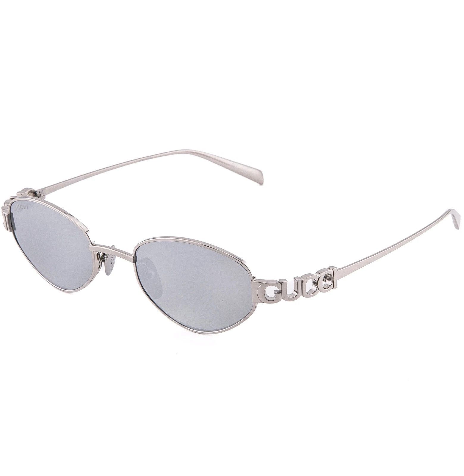 Gucci GUCCI 1935 Gg1935S Silver Mirrored Logo Metal Sunglasses 004 Size ONE SIZE - 3 Thumbnail