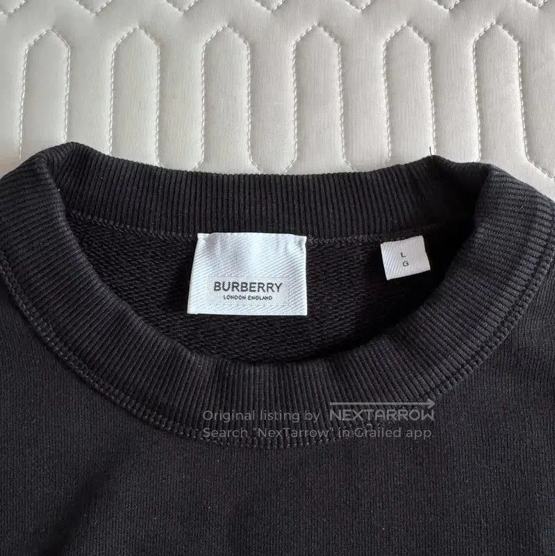 Burberry Burberry Black Cotton Embroidered Cropped Sweatshirt. Size L / US 10 / IT 46 - 3 Thumbnail