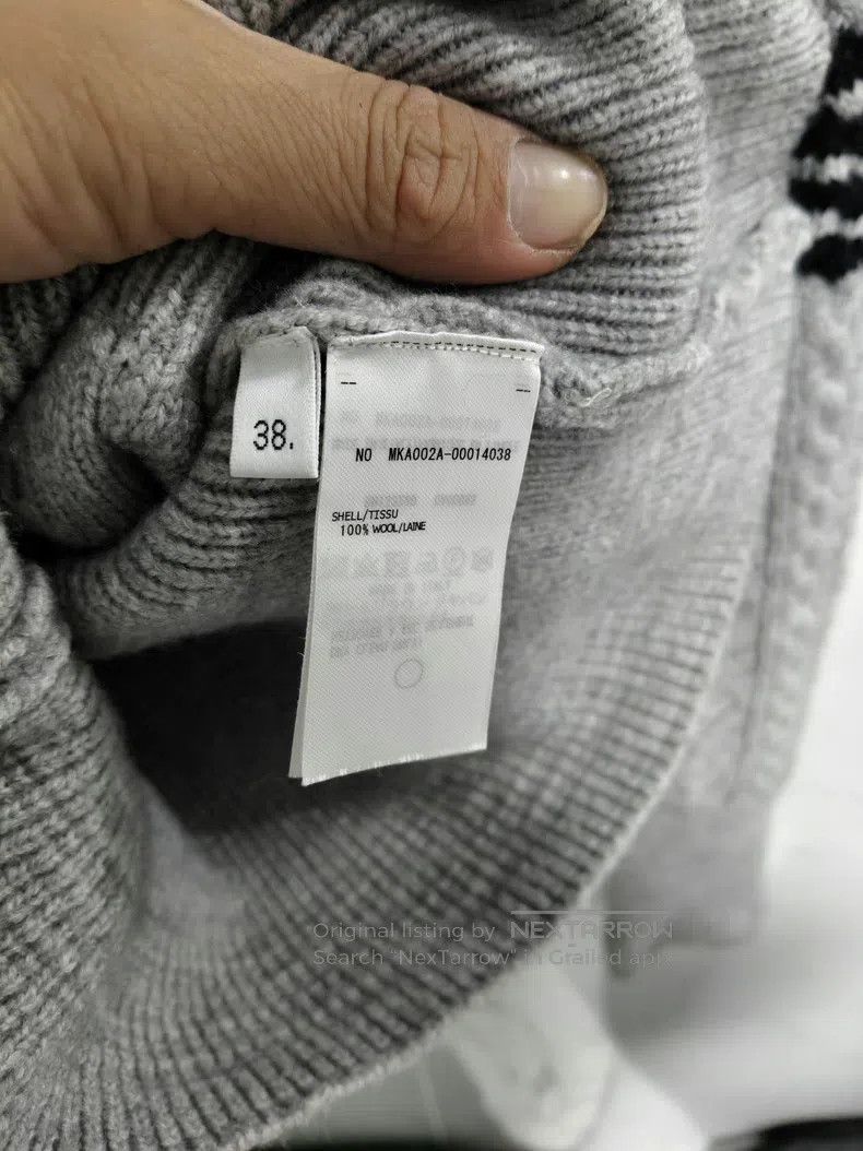 Thom Browne Thom Browne Gray Cable Knit Sweater Size XS / US 0-2 / IT 36-38 - 5 Thumbnail