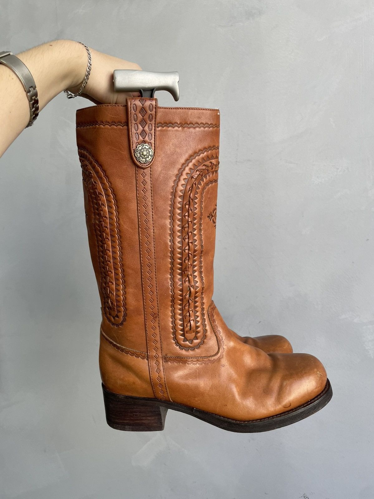 Ankle western cowboy boots hype 90s guidi style