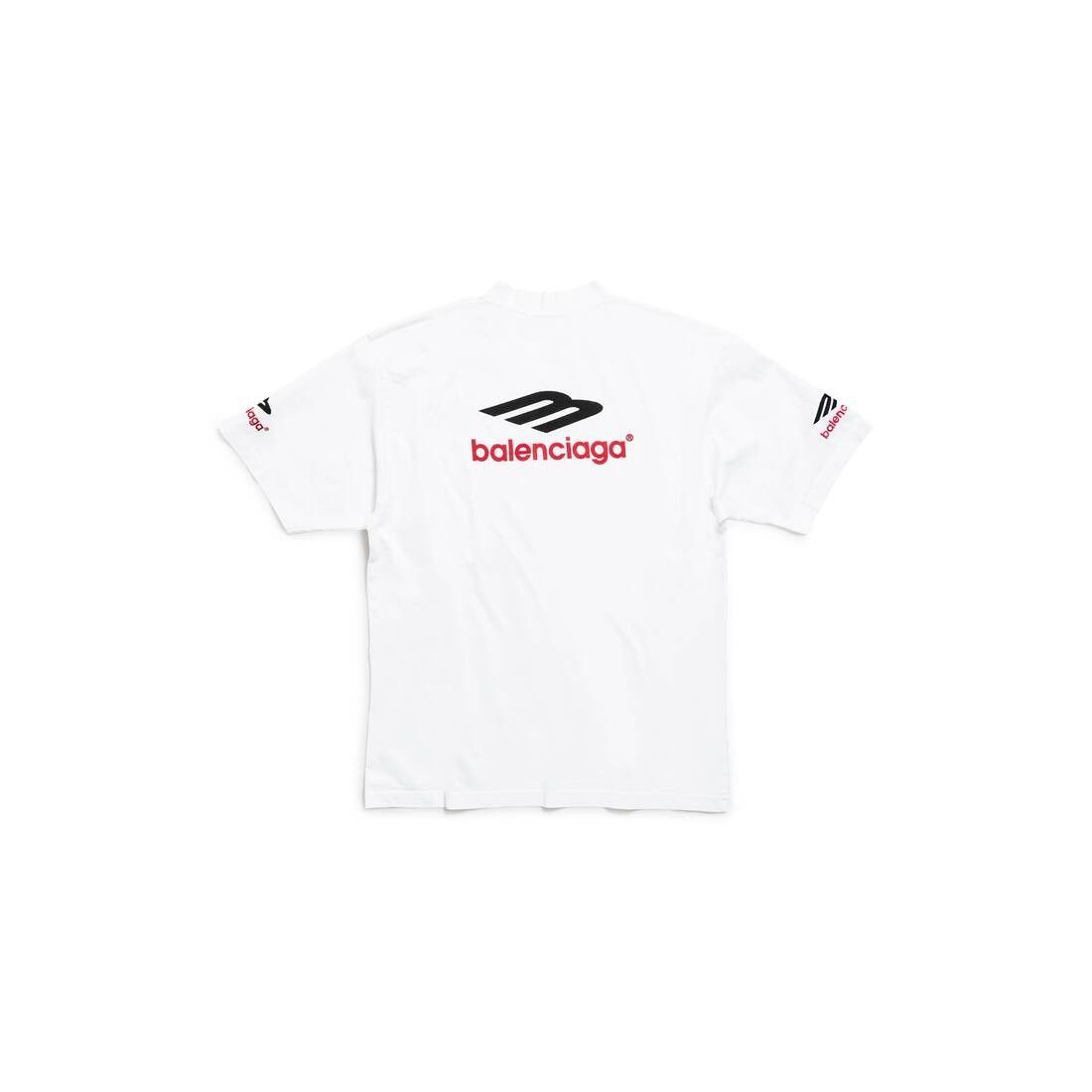 Balenciaga o1srvl11e0425 3B Sports Icon T-Shirt Medium Fit in White Size US M / EU 48-50 / 2 - 2 Thumbnail
