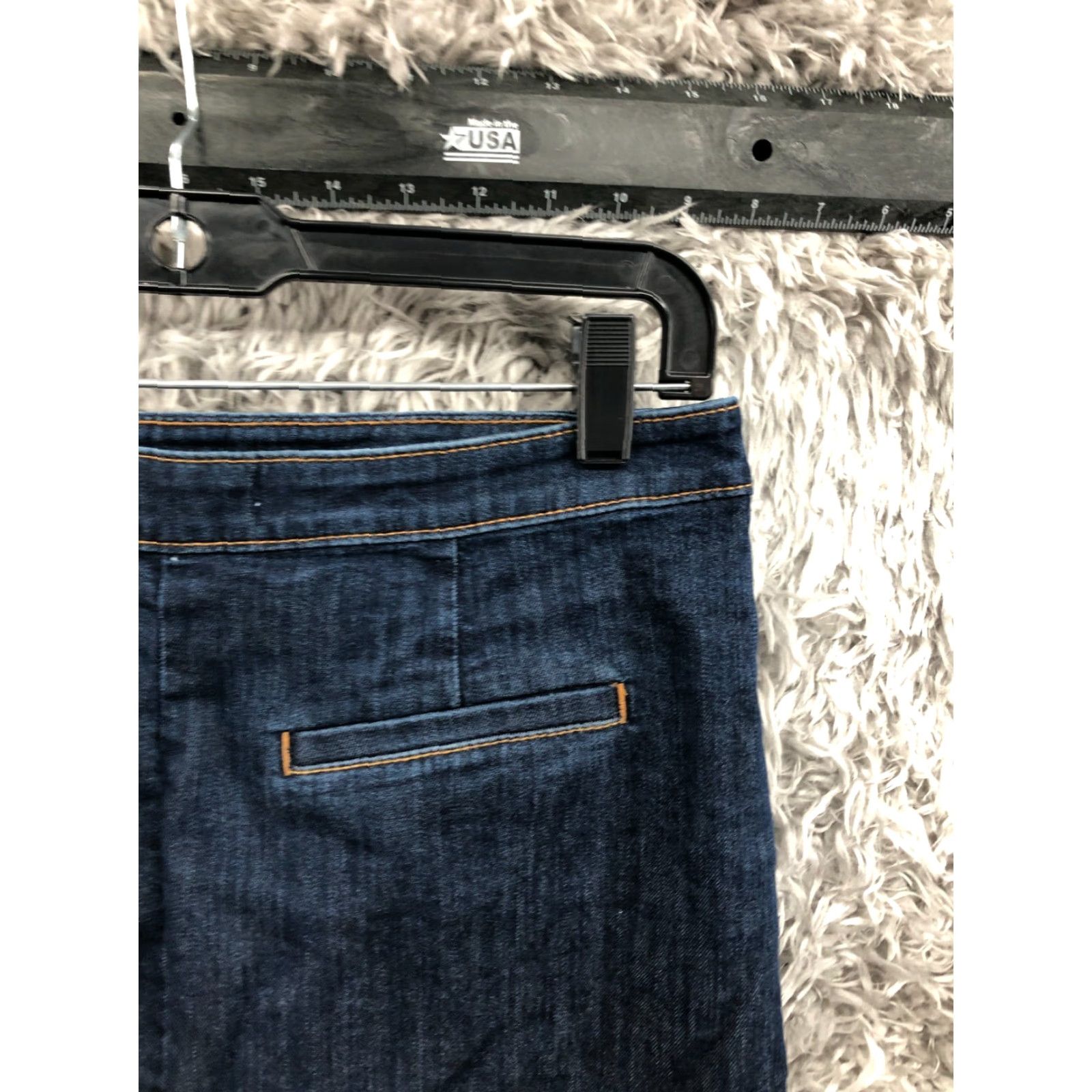 Loft LOFT Skirt Womens Size 2 Blue Denim Pencil Midi Button Closure Slit, Machine Washable, Solid, Mid Rise, Denim, 60s? Size 26" / US 2 / IT 38 - 7 Thumbnail