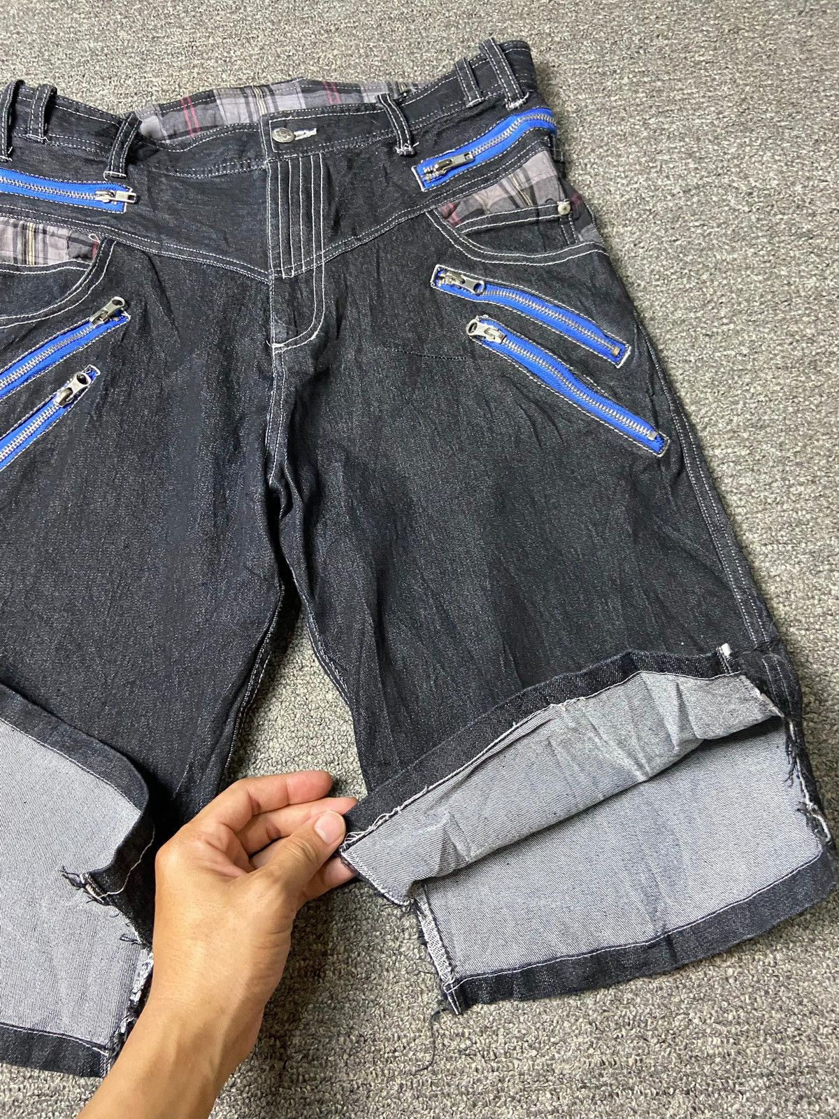 AMP AMP by Manydope Double Waist Short Jeans (151) Size US 32 / EU 48 - 5 Thumbnail