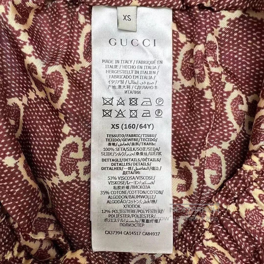 Gucci Guicci Red All-Over Print Side-Stripe Mulberry Silk Sweatp Size 33" - 6 Thumbnail