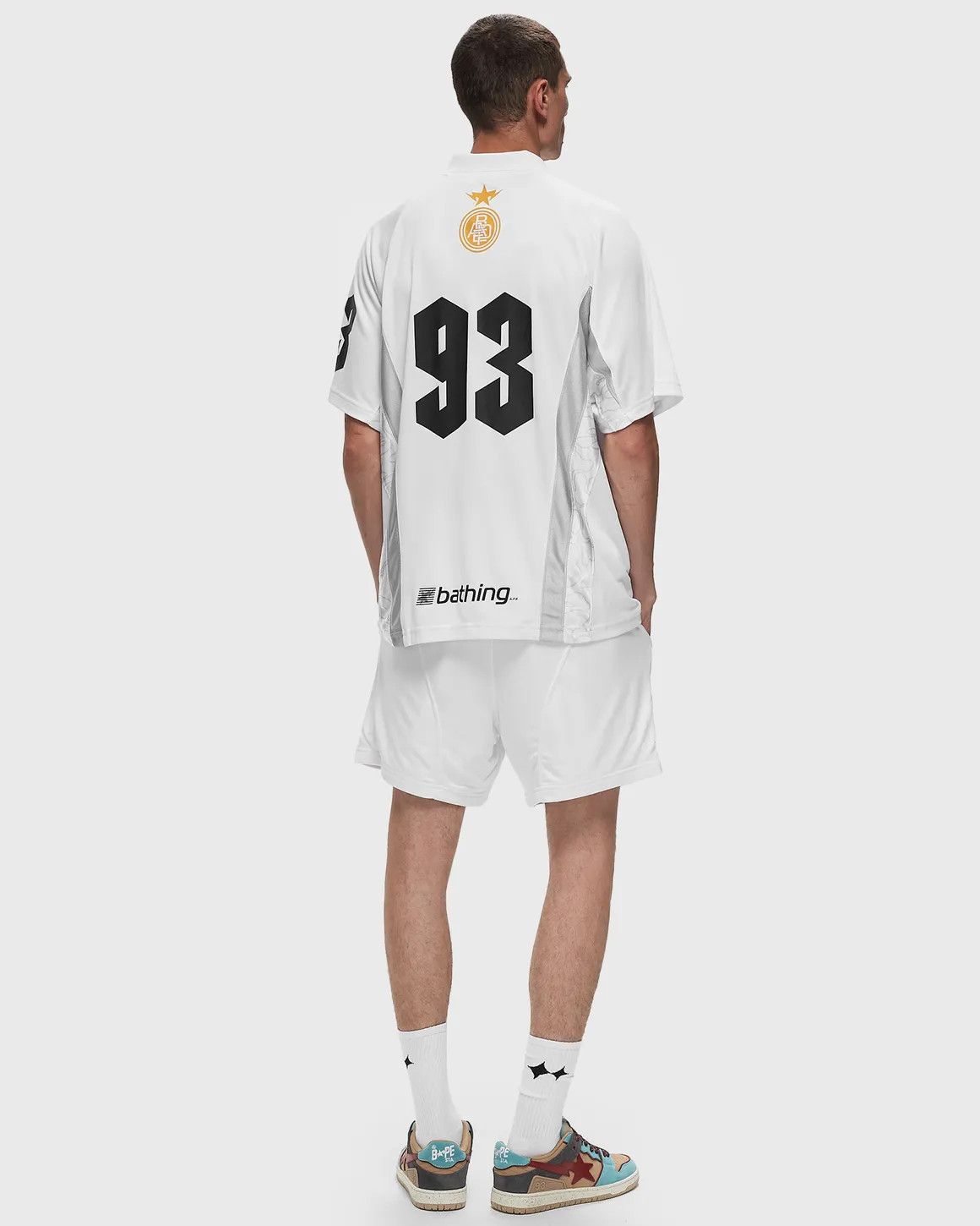 Bape BAPE MULTI LOGO RELAXED FIT SOCCER JERSEY Size US XL / EU 56 / 4 - 2 Thumbnail