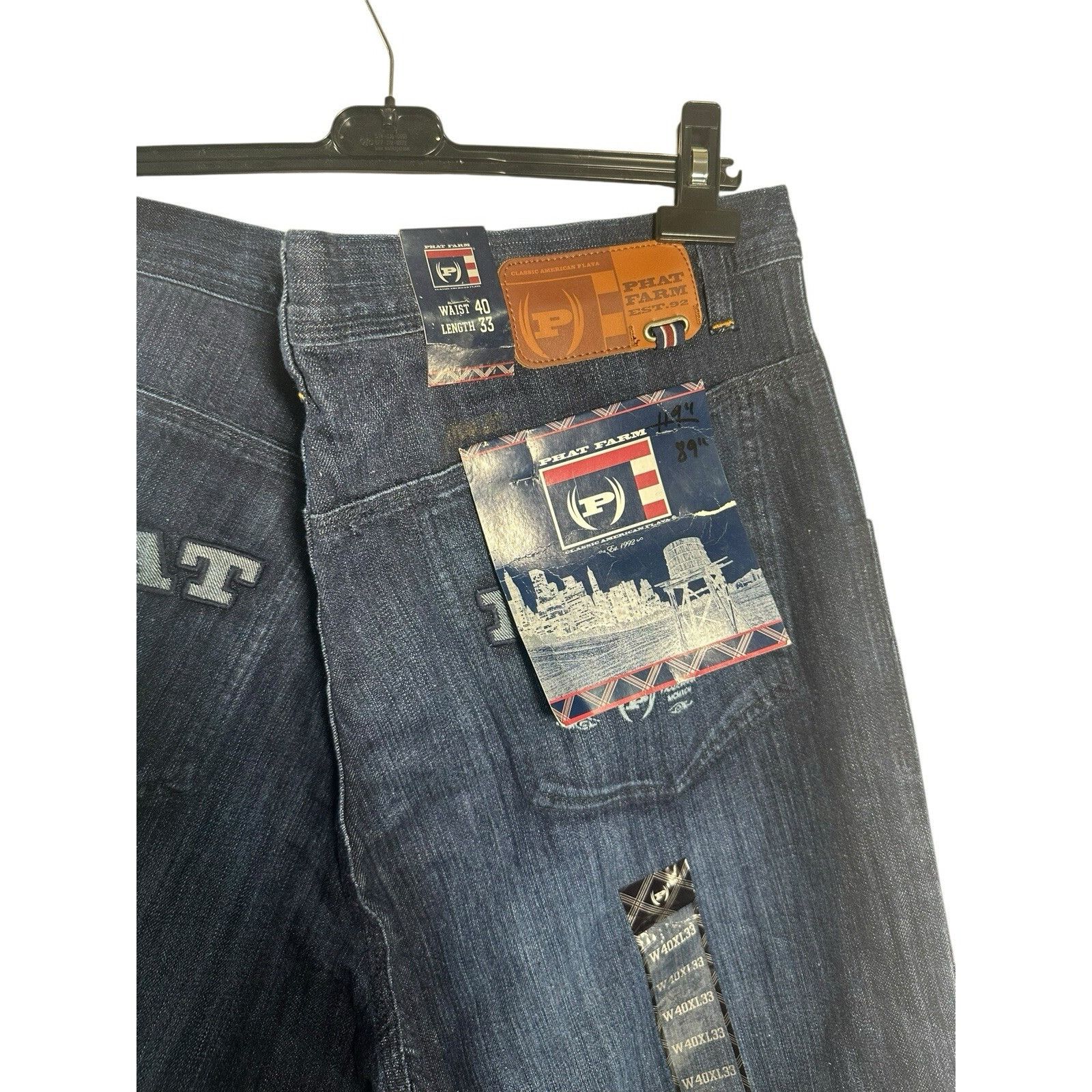 Phat Farm Vintage Phat Farm Denim Jeans Hip Hop Baggy Y2K 90’s 2000’s Size US 40 / EU 56 - 6 Thumbnail