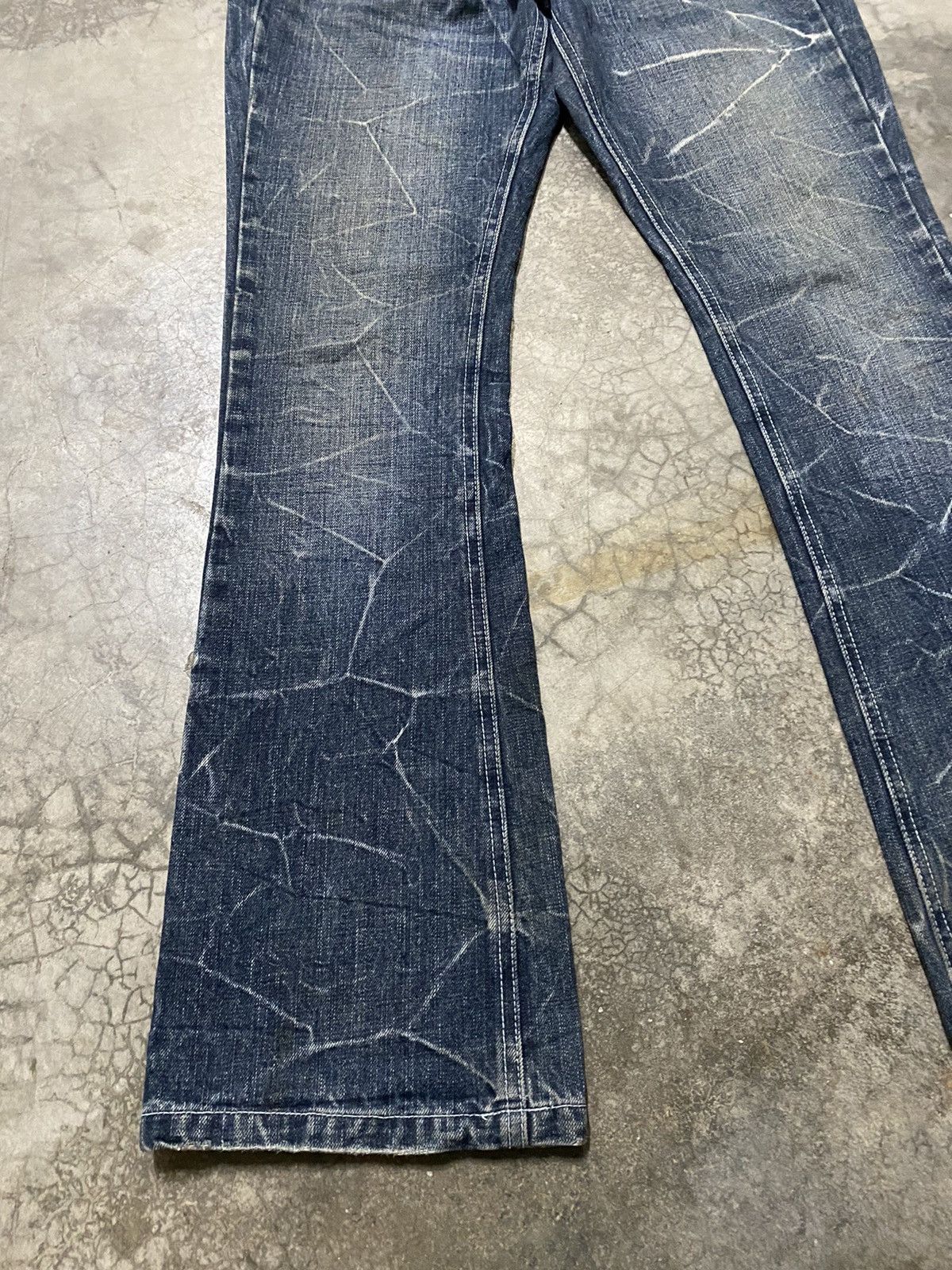 Hysteric Glamour × If Six Was Nine × Tornado Mart Flare Jeans Japanese Beach Sound Lightning Distressed Jeans Size US 31 - 8 Thumbnail