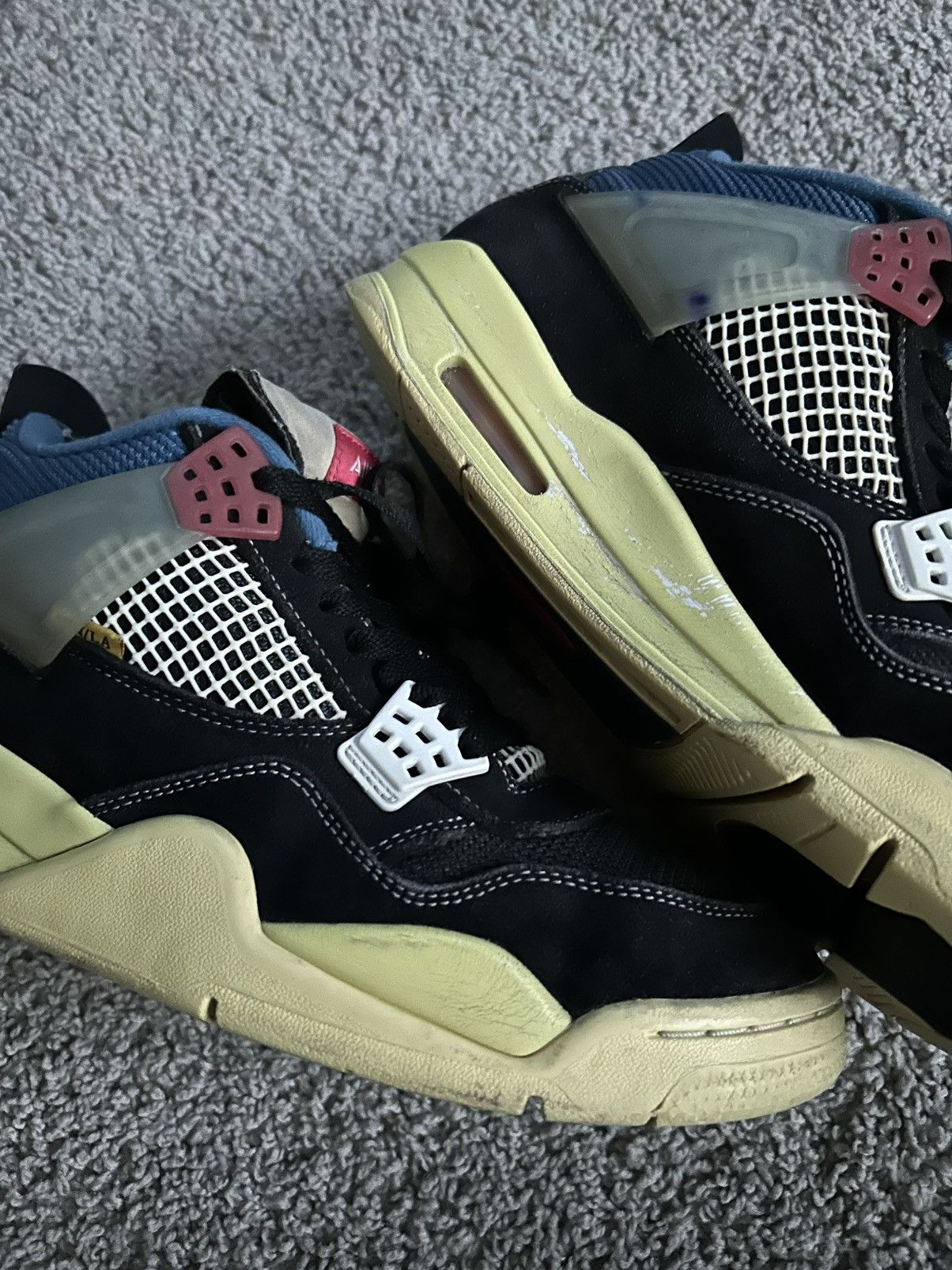 Union LA X Air Jordan Retro 4 Off Noir Size 9